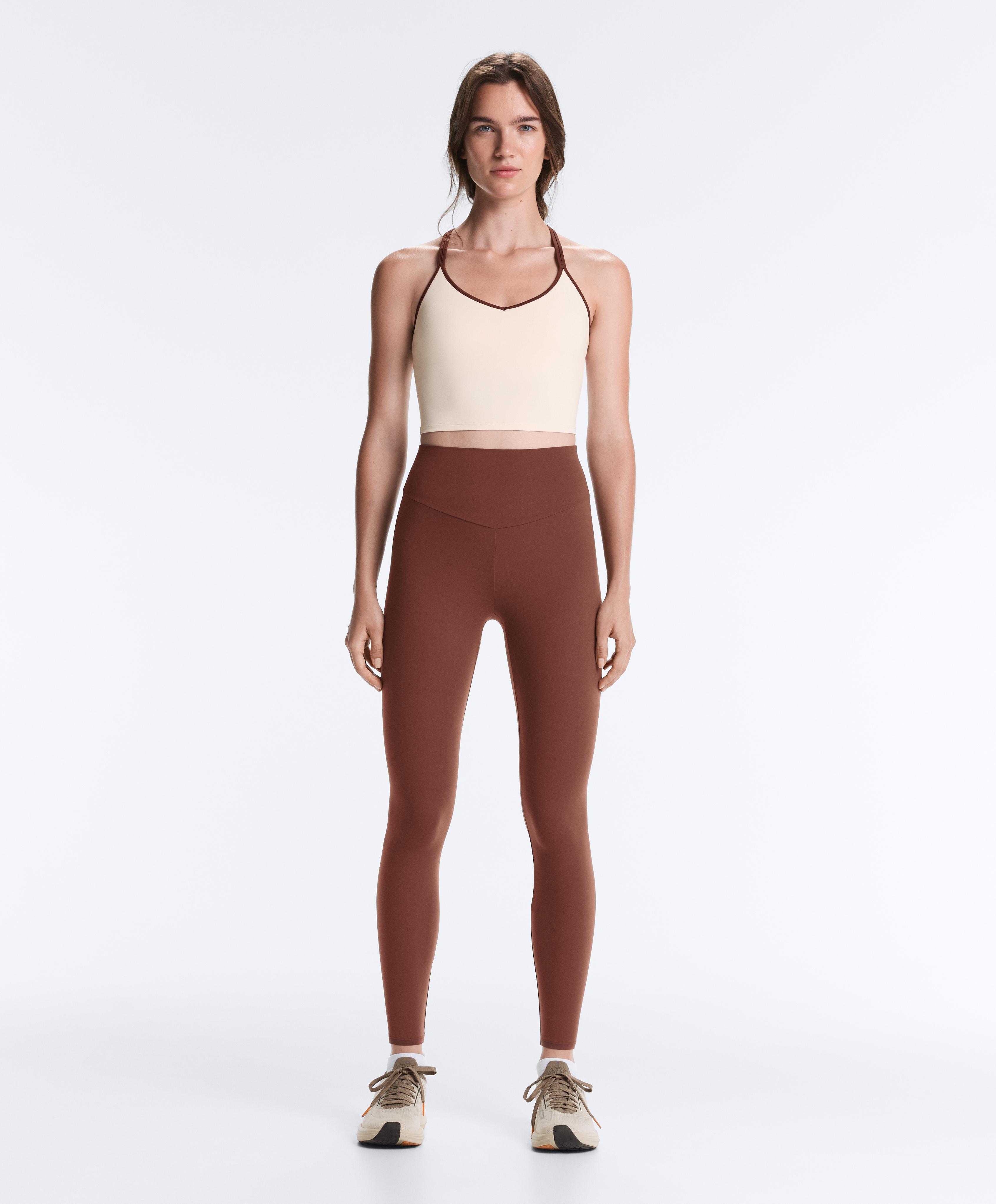 Comfortlux contrast strap tank top — PALE ECRU