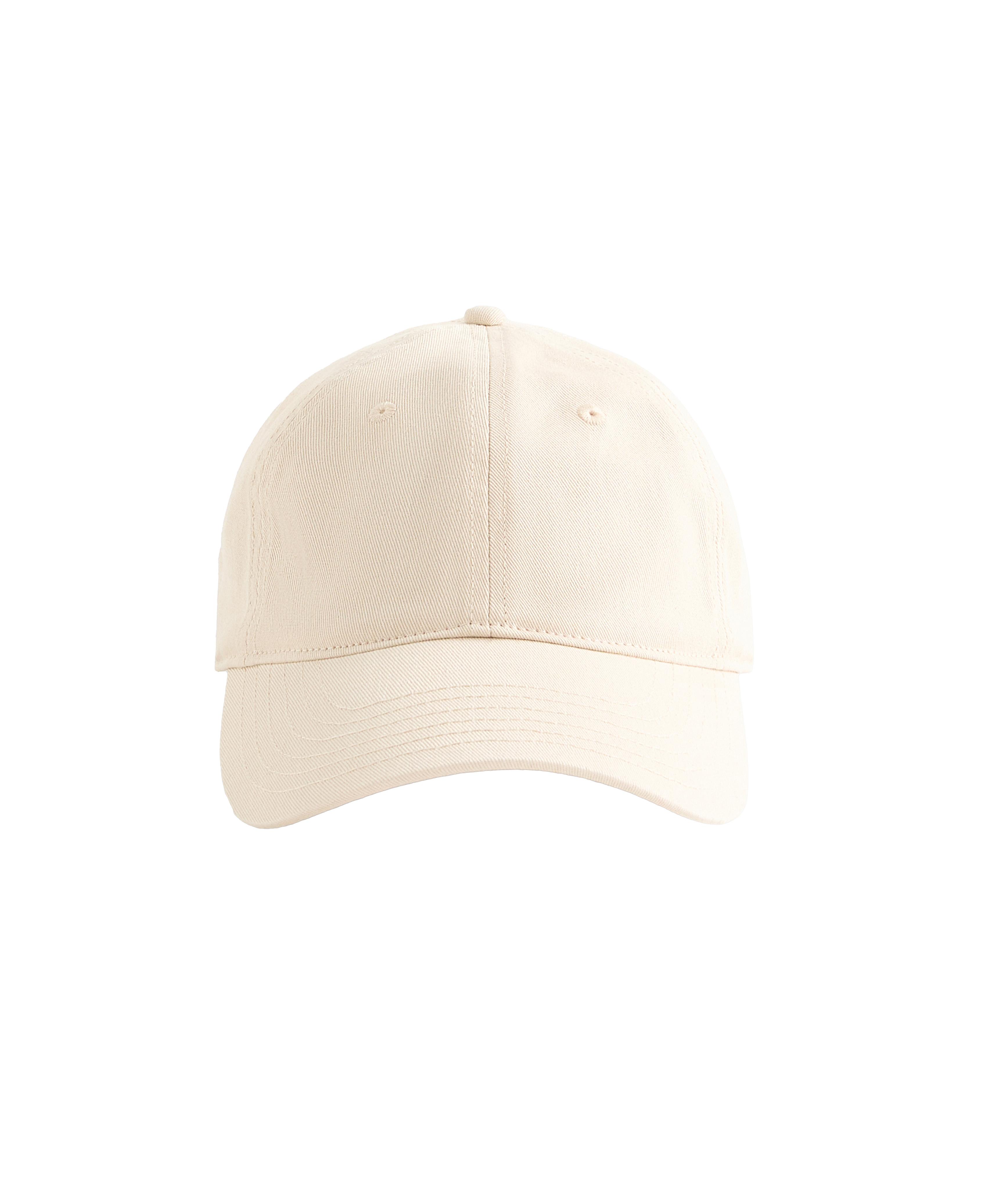 Washed-effect 100% cotton cap — PALE BEIGE