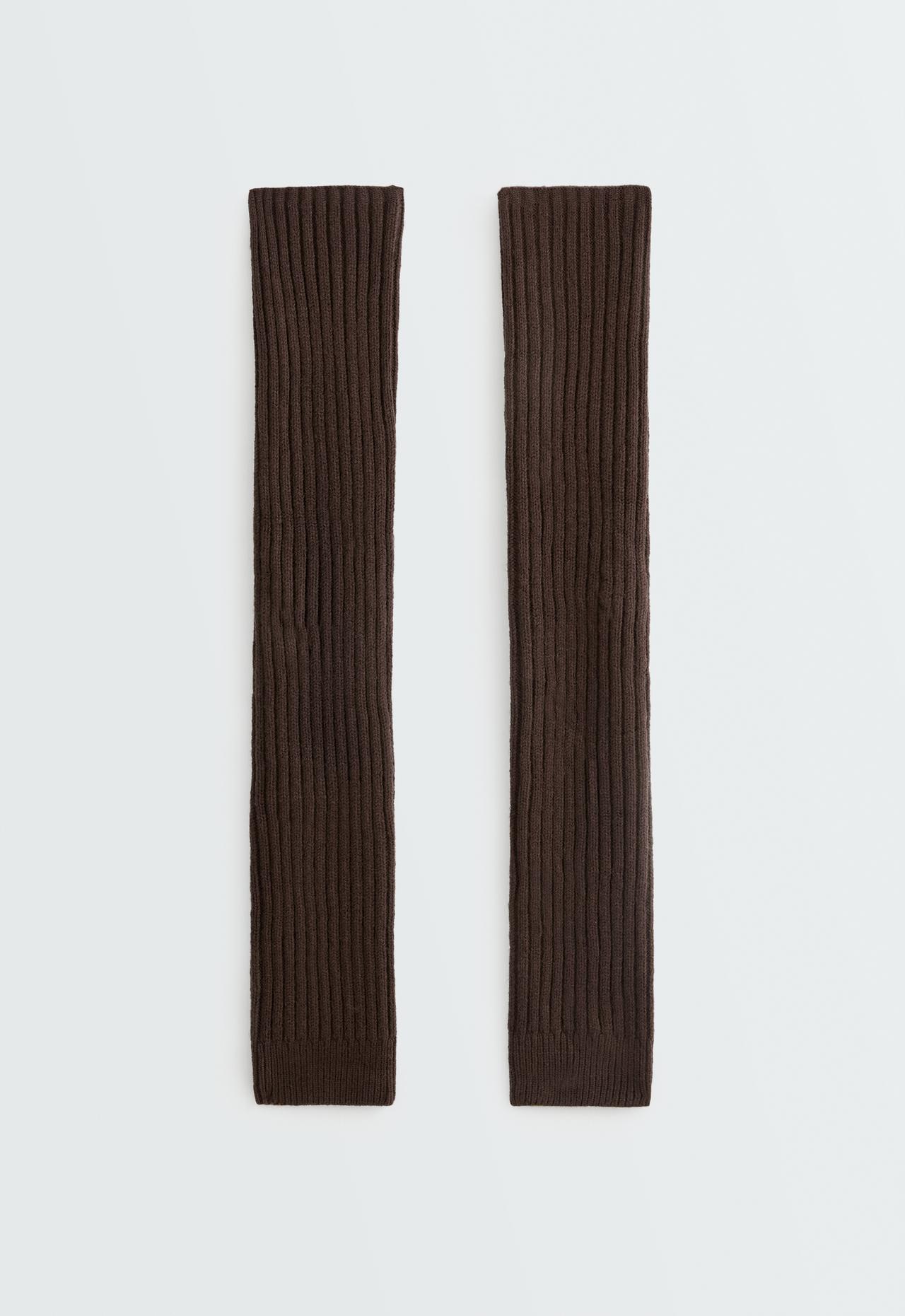 Viscose blend legwarmers — CHOCOLATE