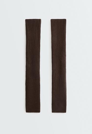 Viscose blend legwarmers — CHOCOLATE       1