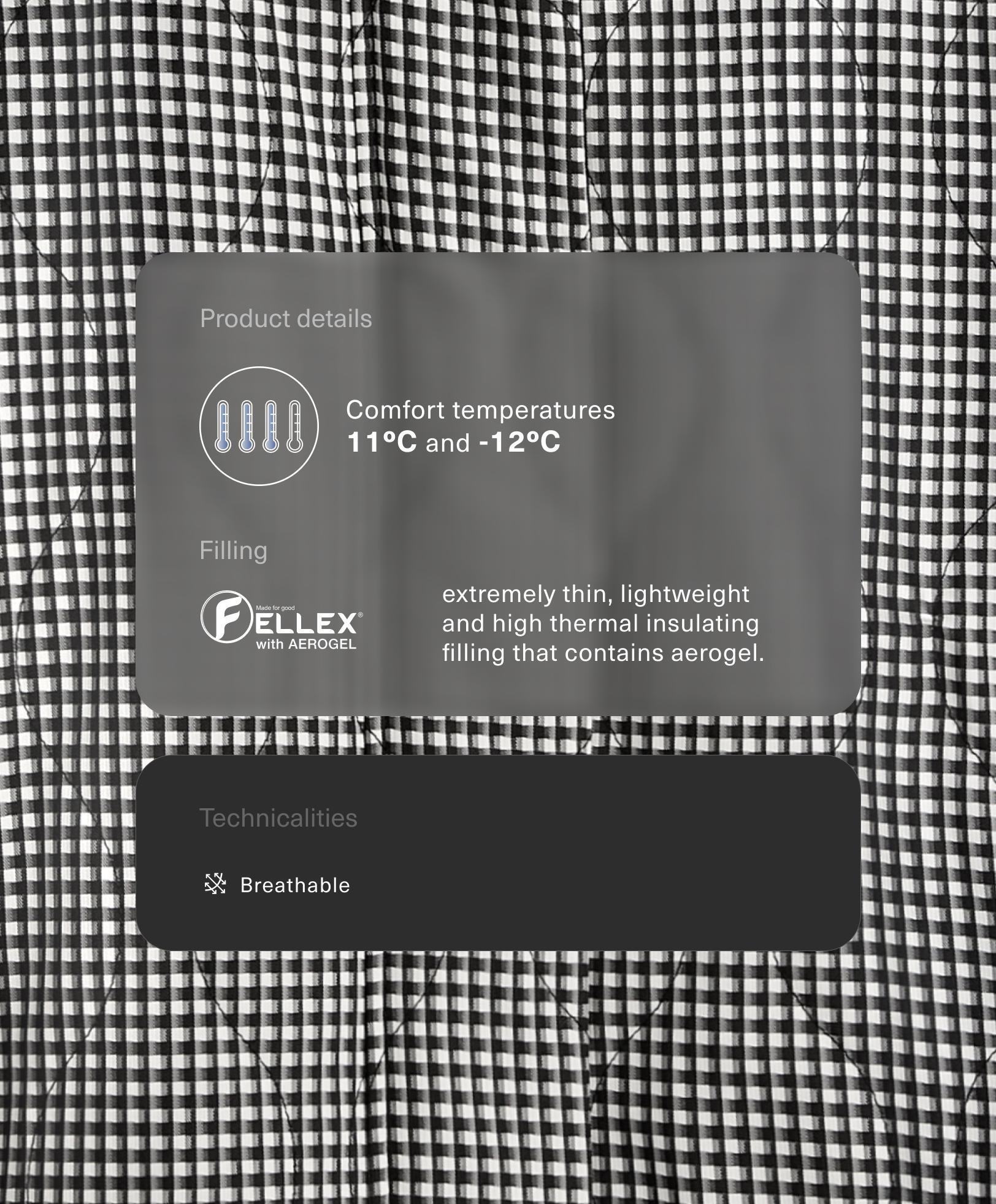 Chaqueta acolchada vichy FELLEX® con AEROGEL Chaqueta acolchada vichy FELLEX® con AEROGEL