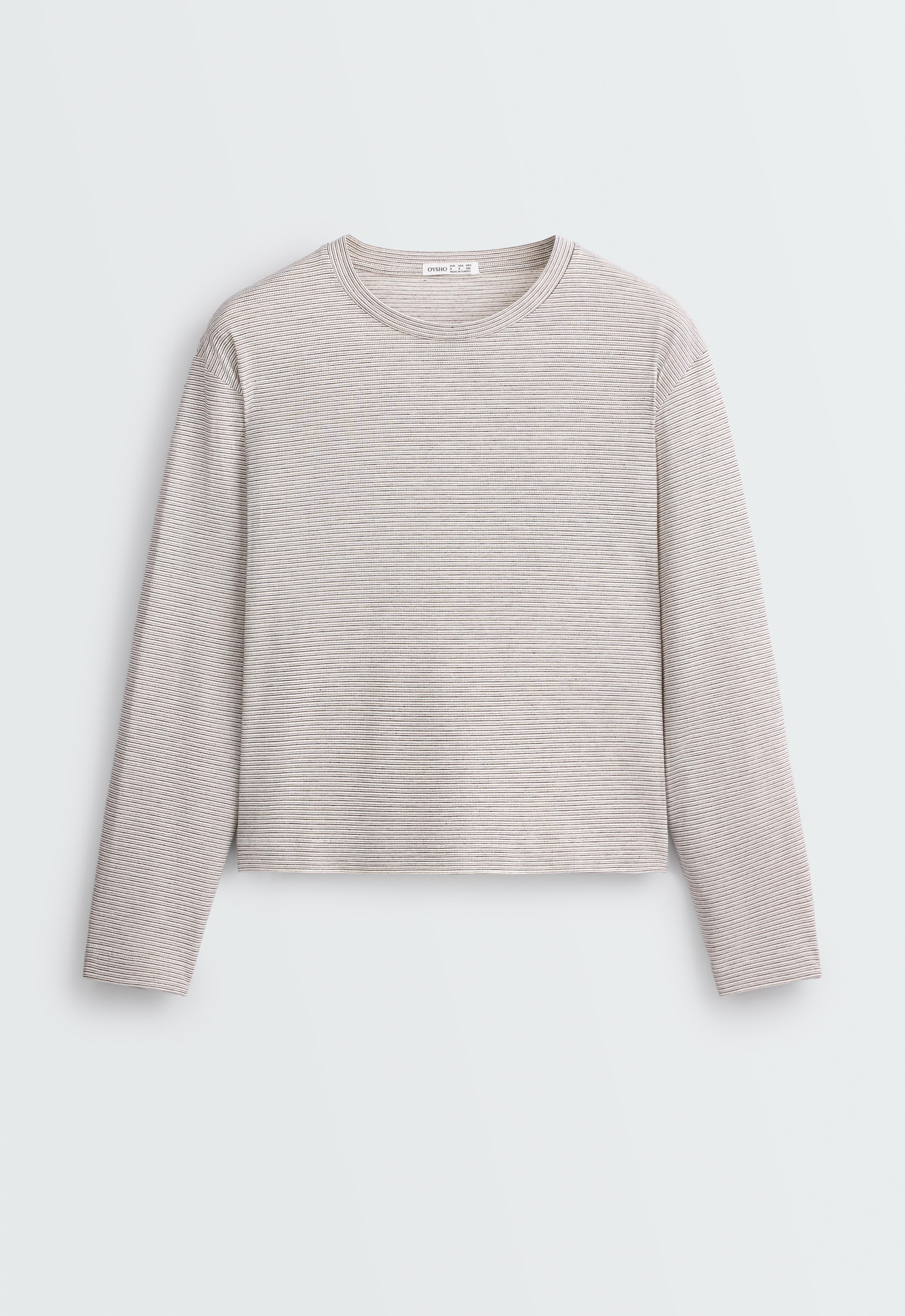 Mini stripe cotton-blend long sleeve T-shirt