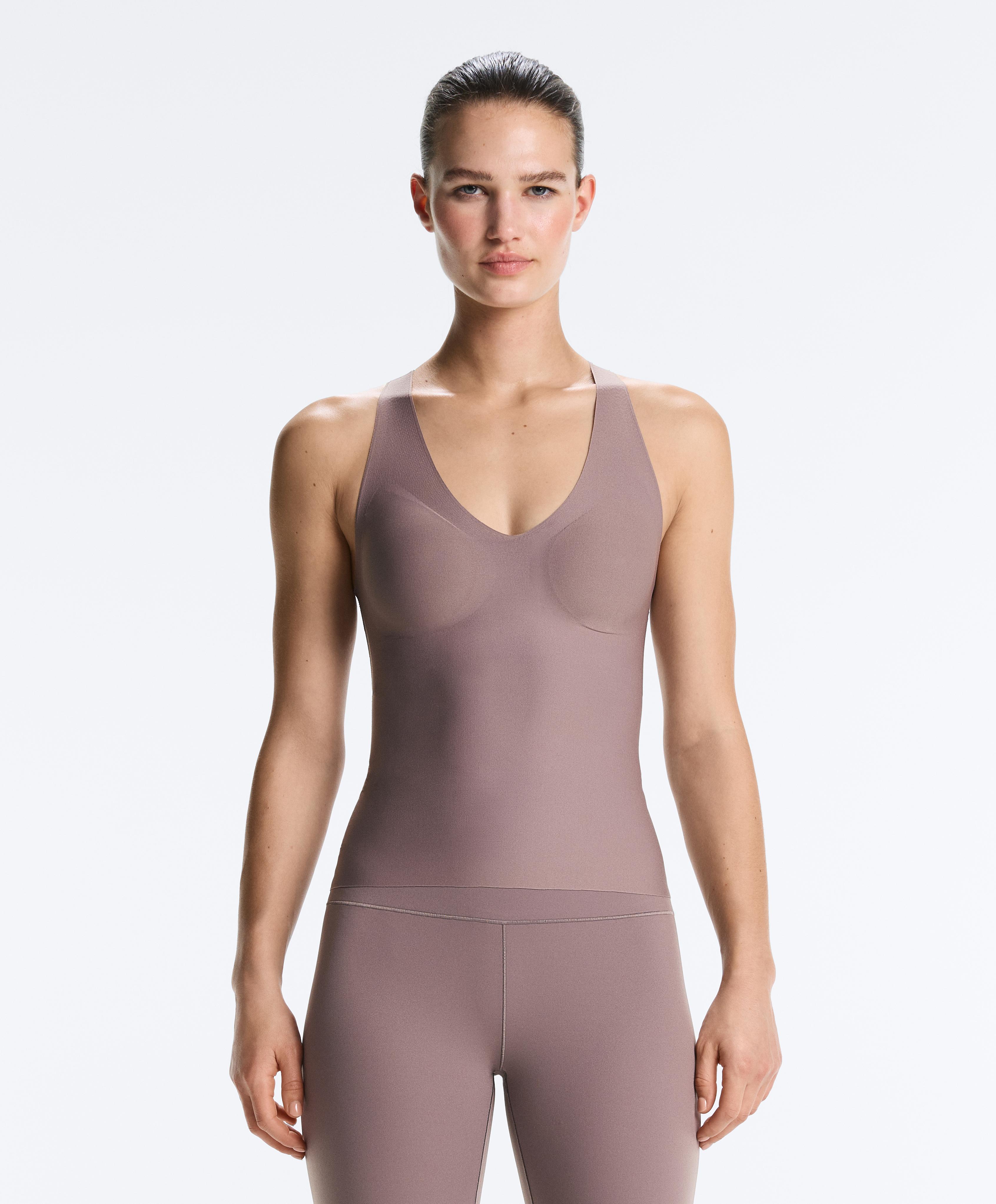 Perfect-adapt strap Tank top — GREY-LILAC