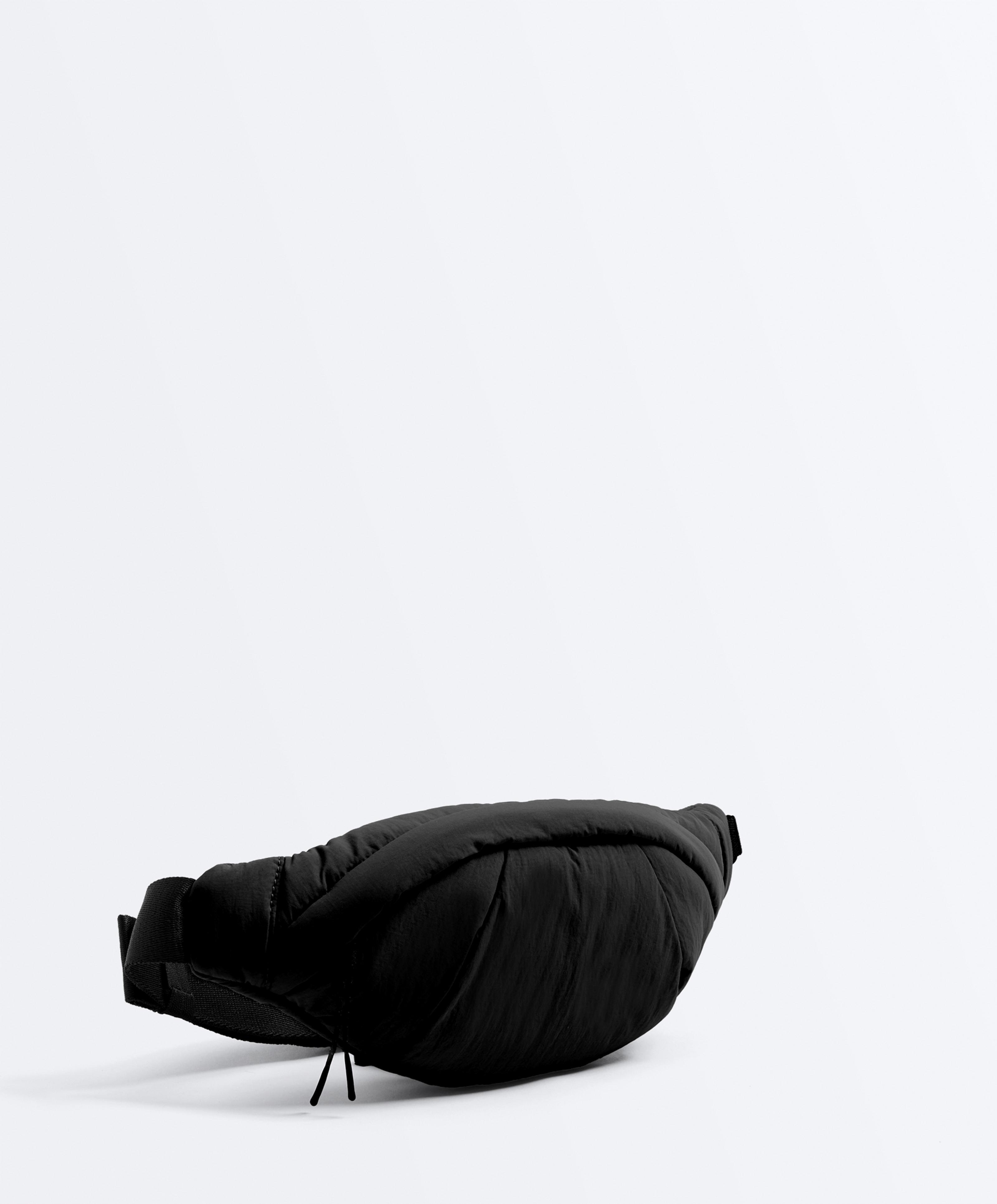 Water-repellent nylon belt bag — BLACK
