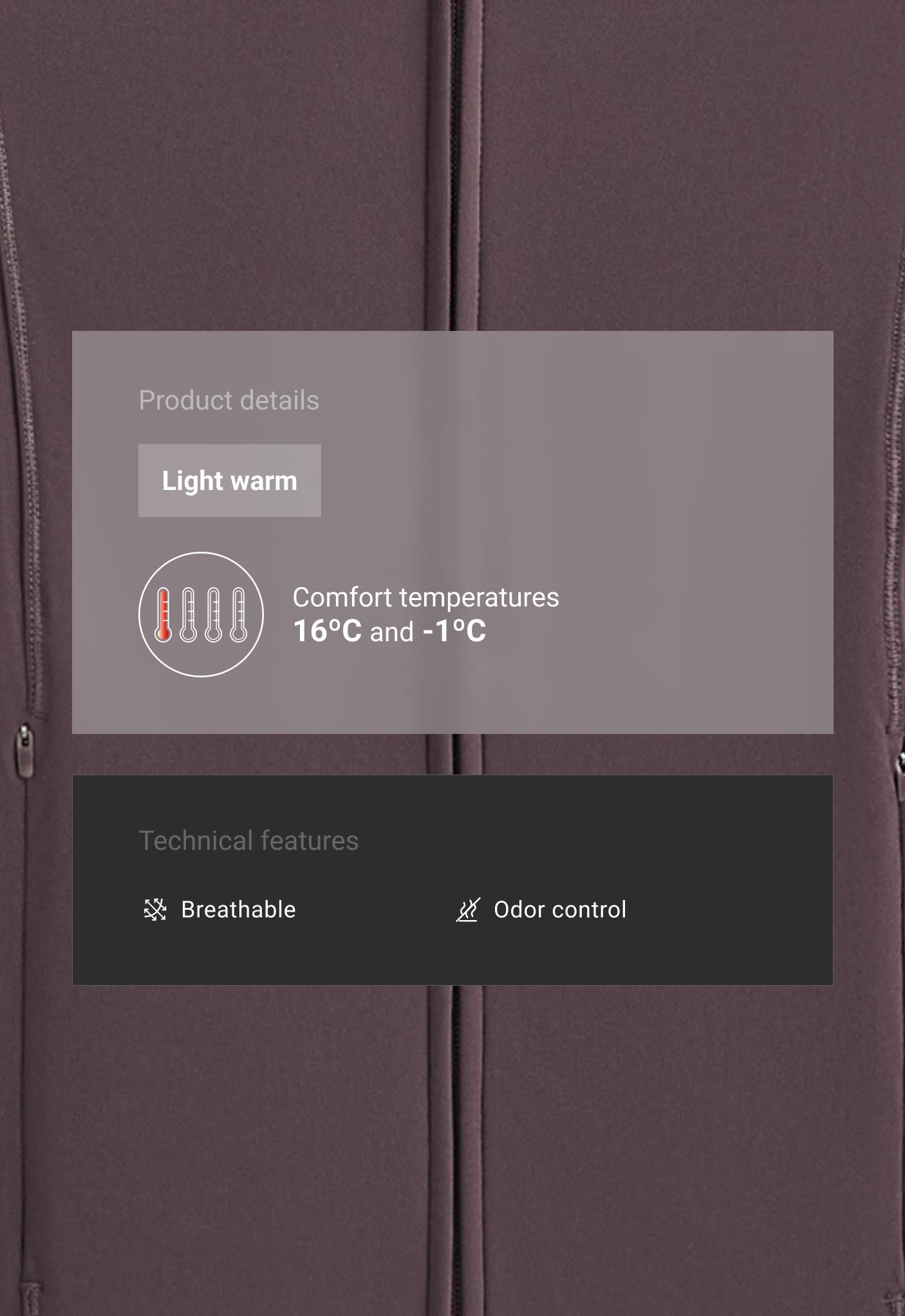 Light warm cropped technical jacket — Purplish brown