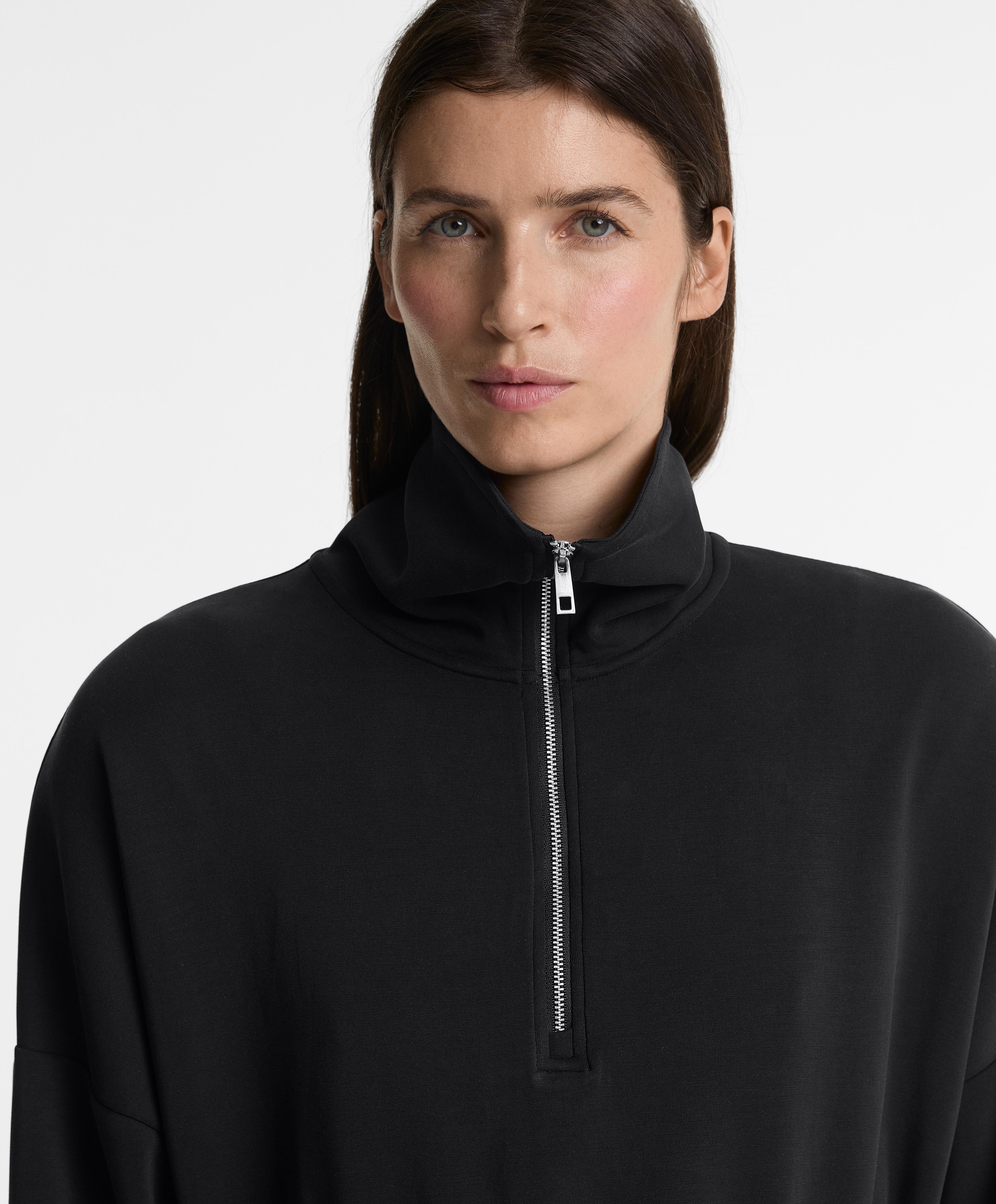 Half-zip sweatshirt with soft-touch modal - Sale Half-zip sweatshirt with soft-touch modal - Sale