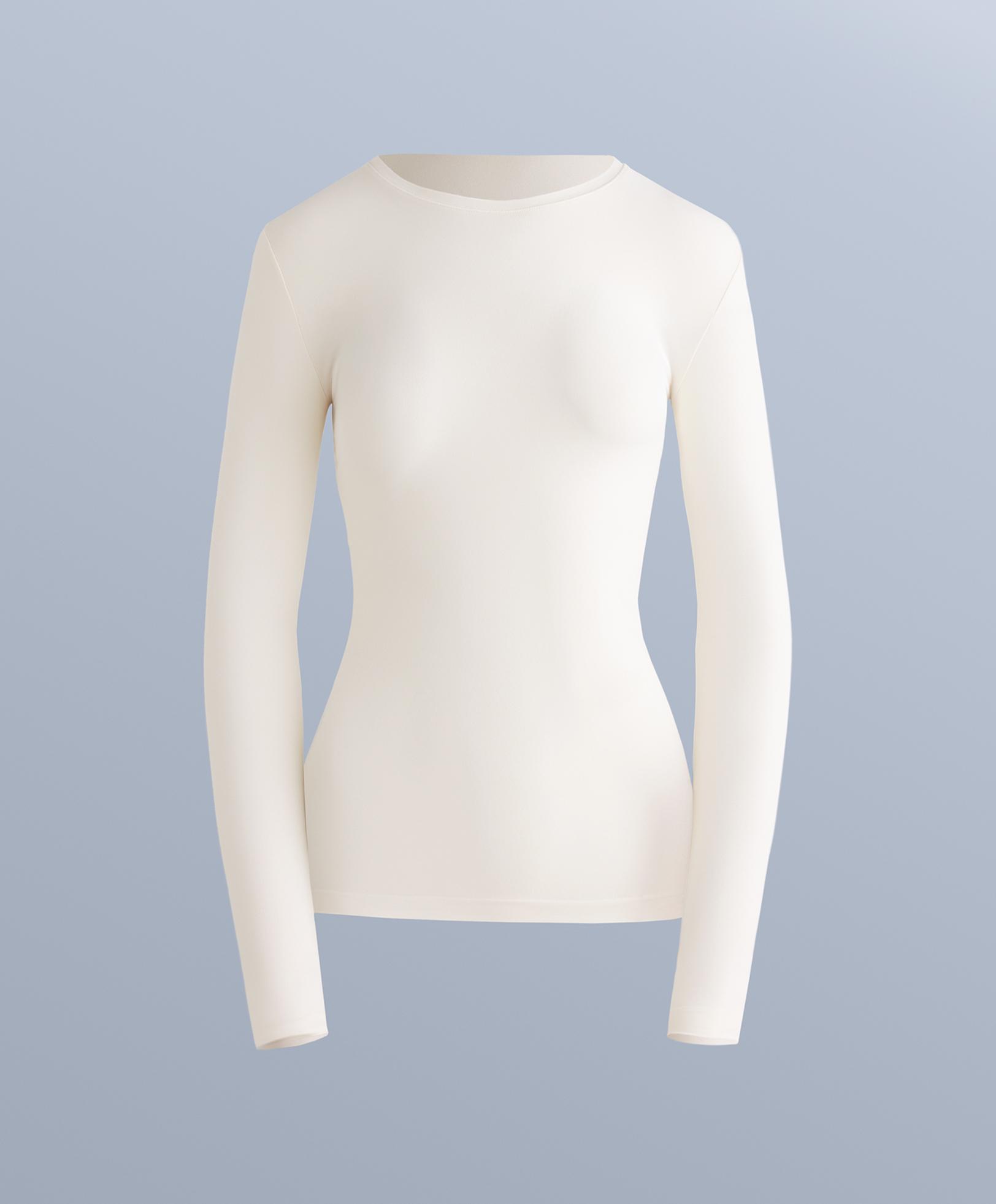 Seamless thermal base layer T-shirt — PALE ECRU