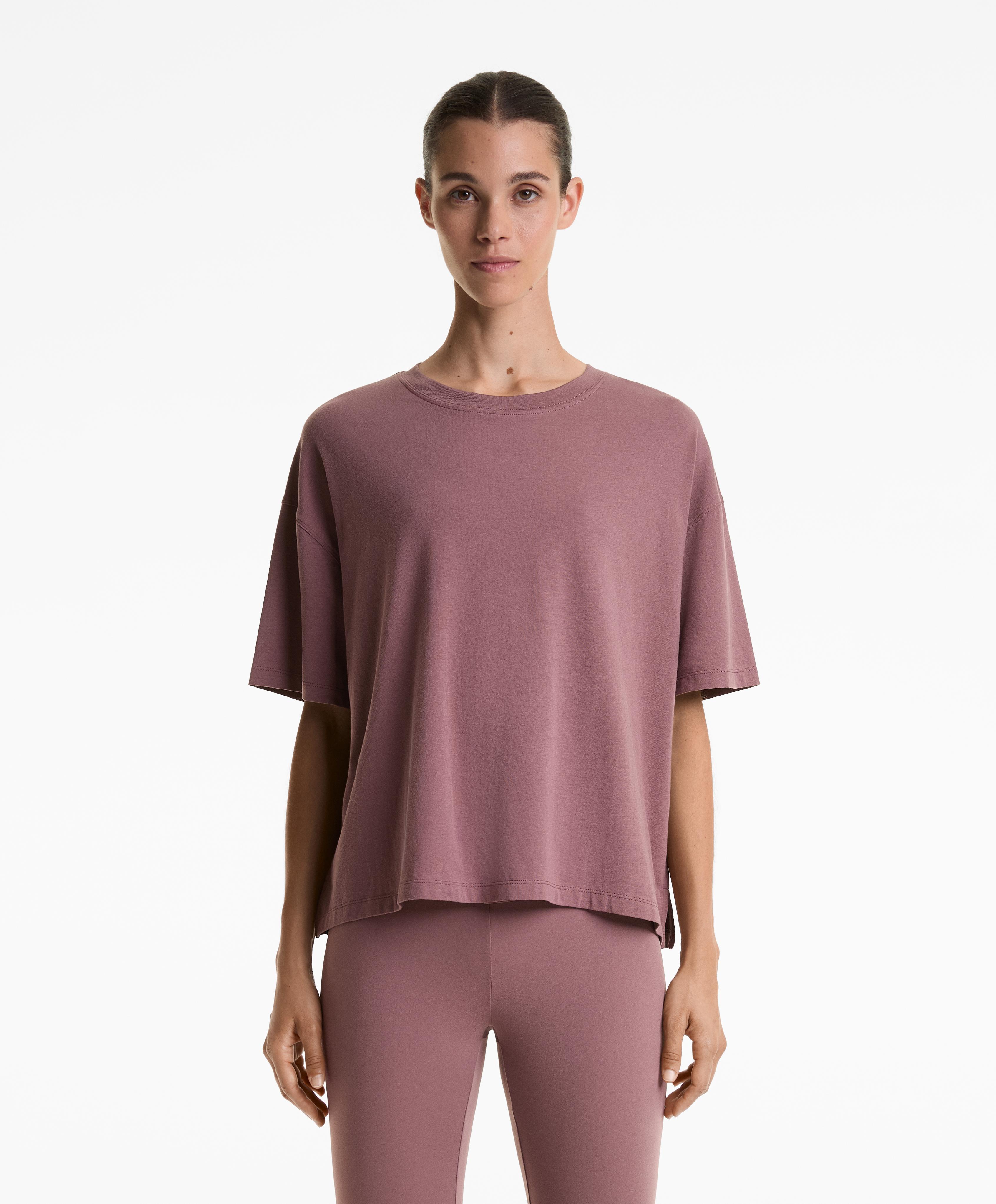 Boxy-T-Shirt aus Baumwollmischung