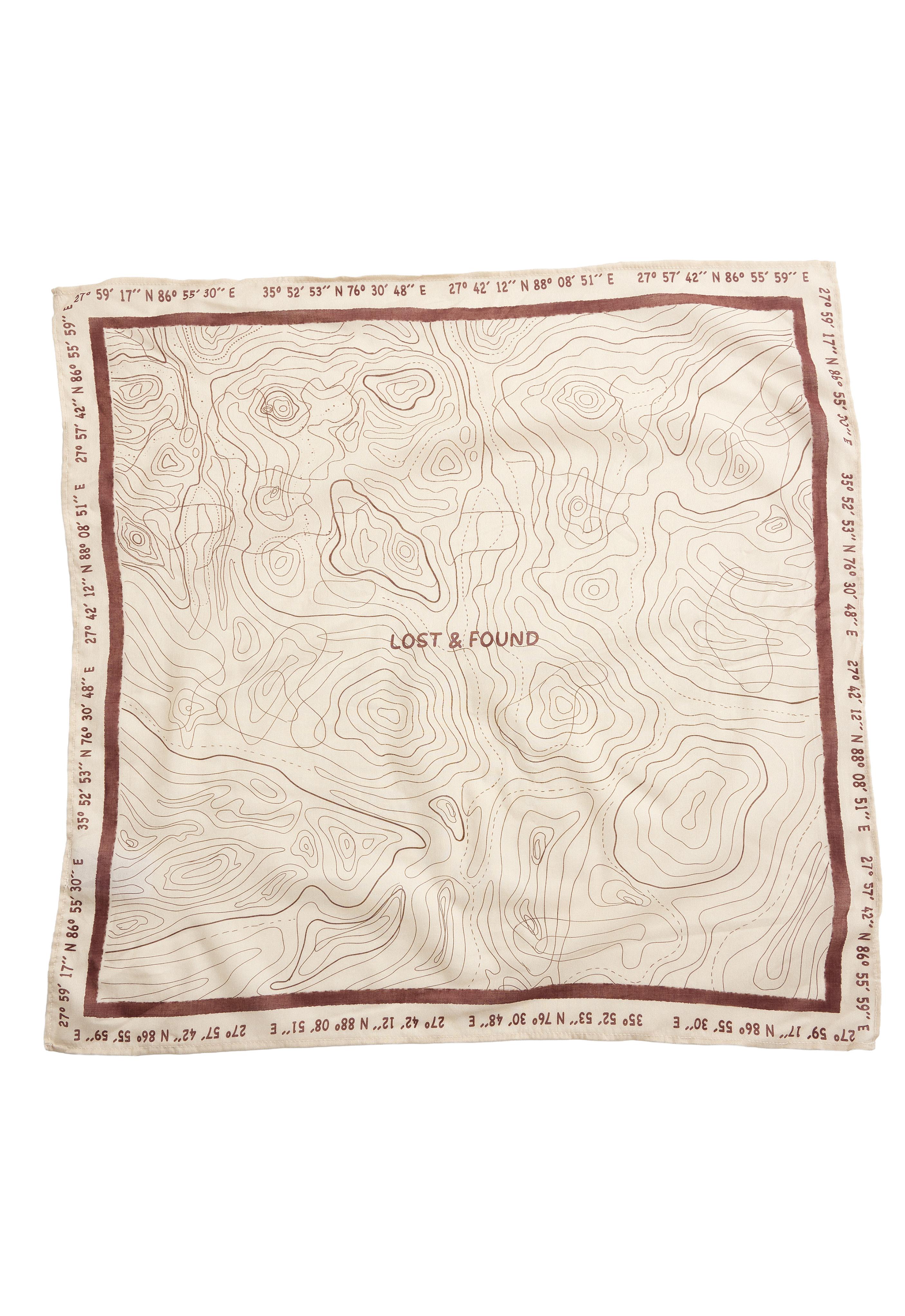 100% cotton print bandana — CREAM