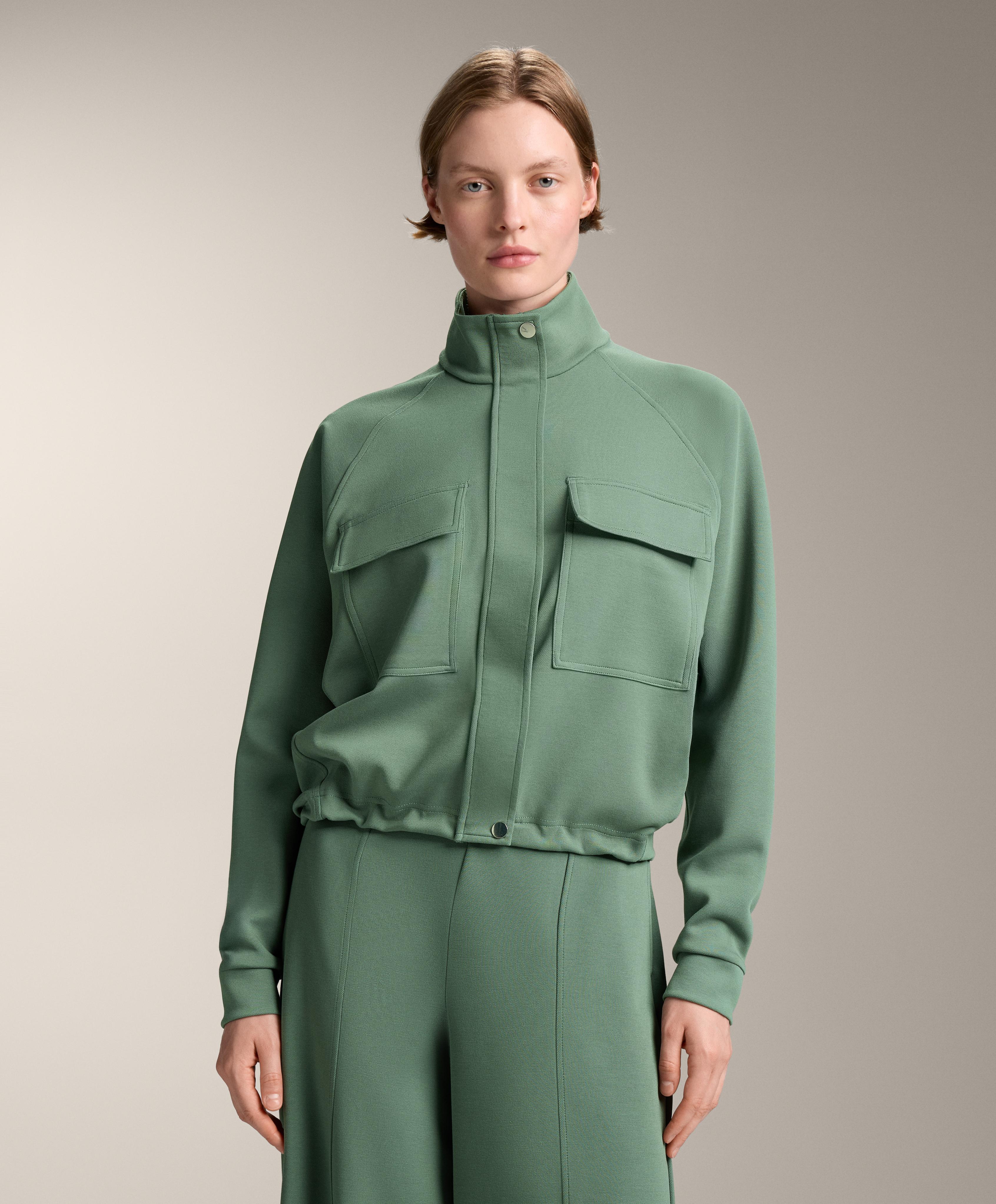 Veste piqué à poches en coton
