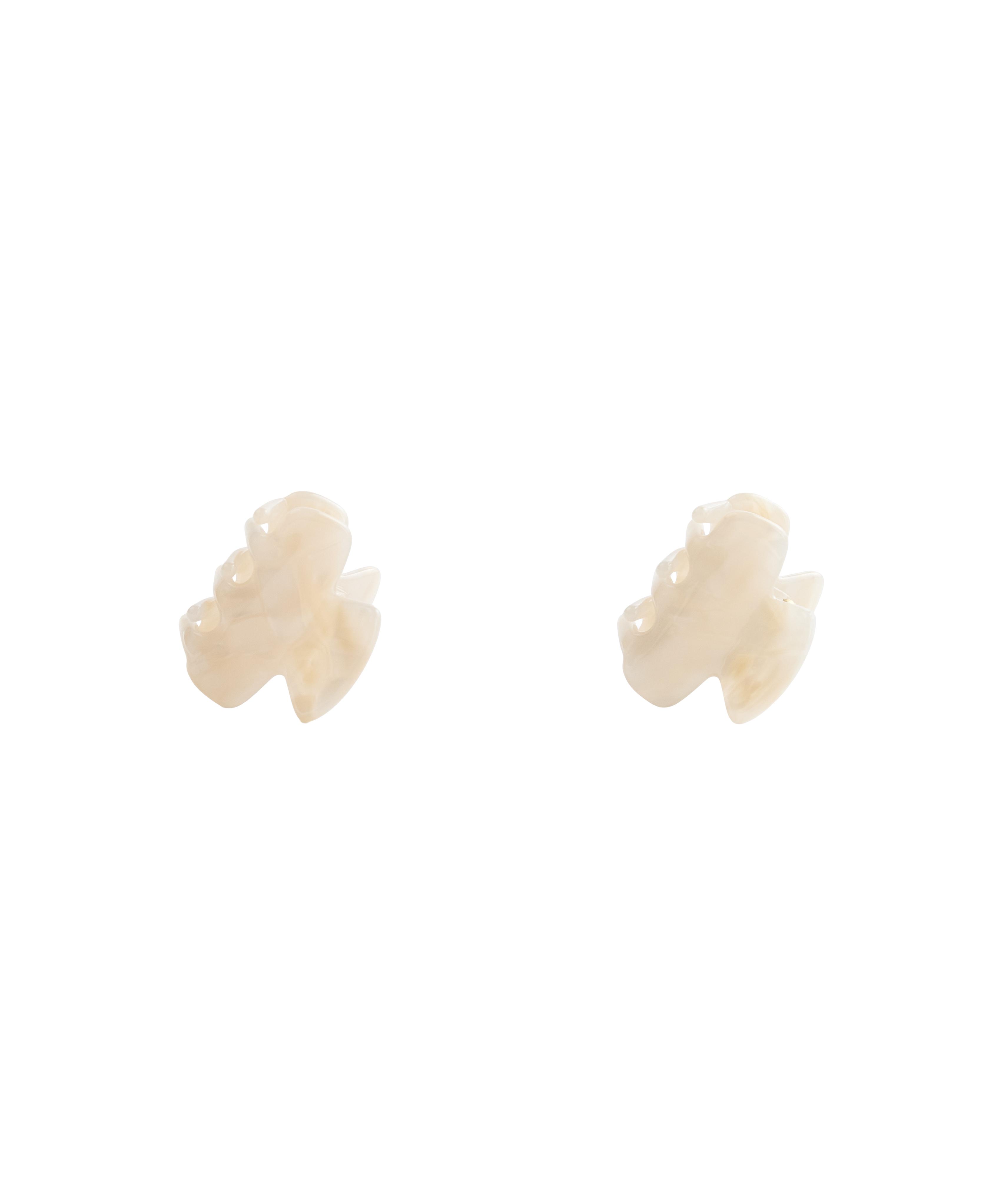 2 mini hair clips — OATMEAL