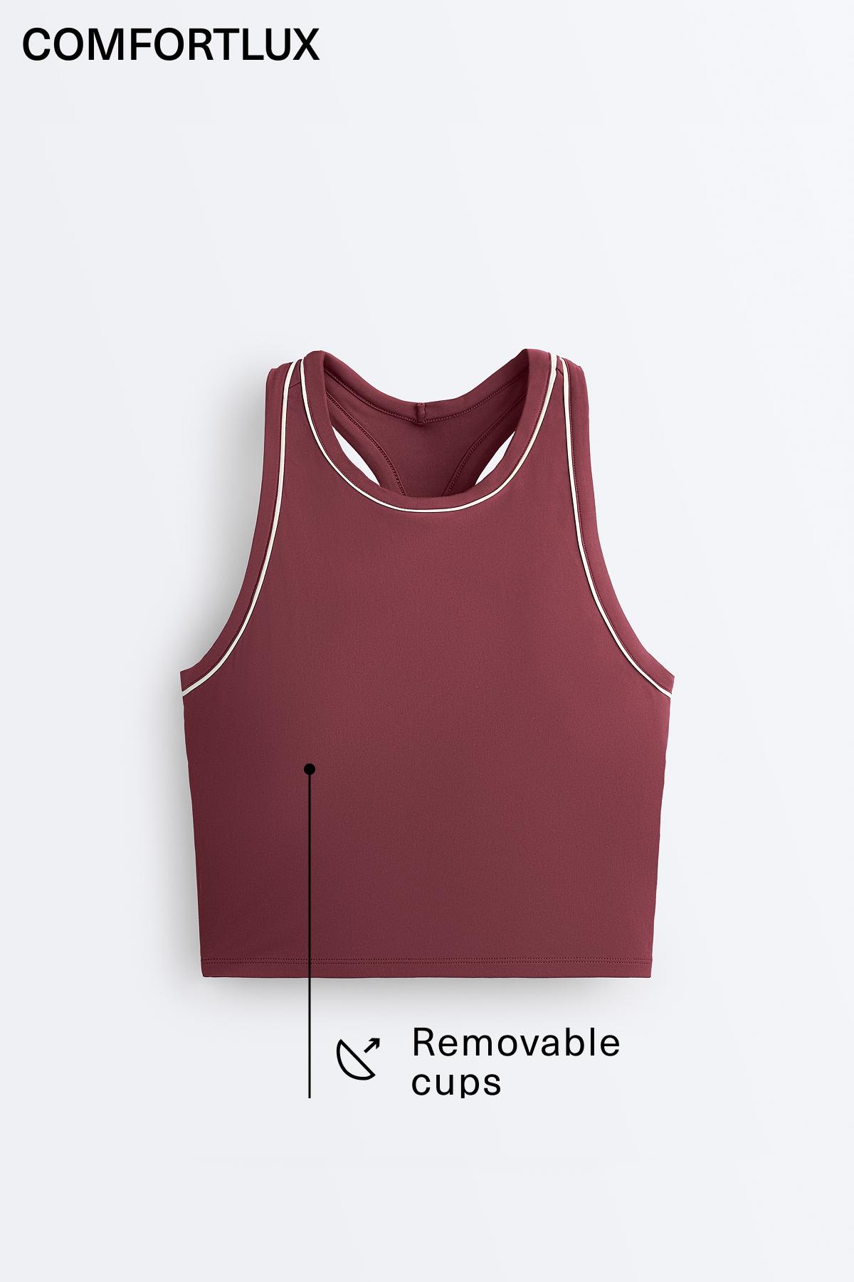 Comfortlux halterneck tank top — CHERRY
