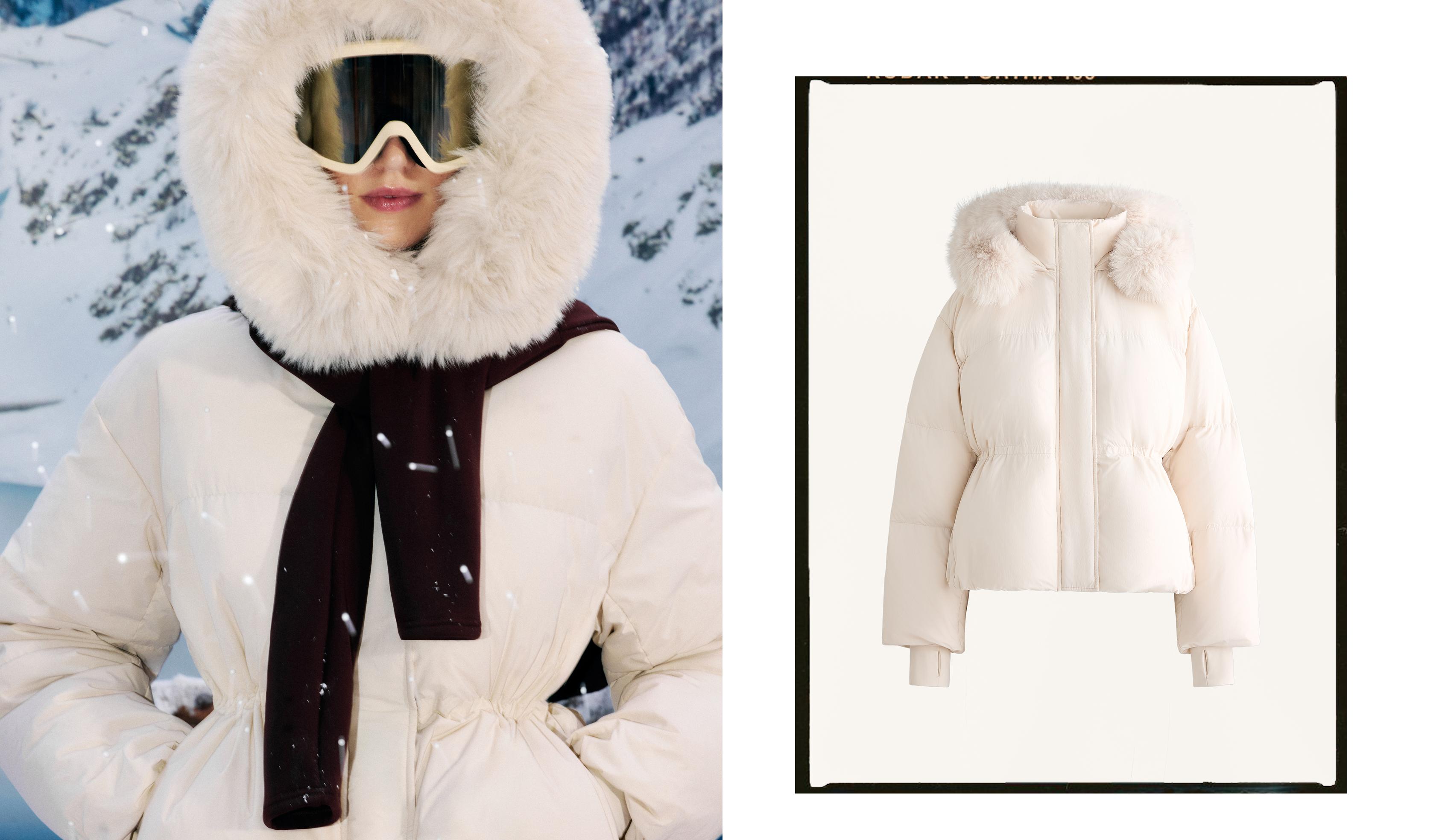 Short 100% down padded jacket — ECRU