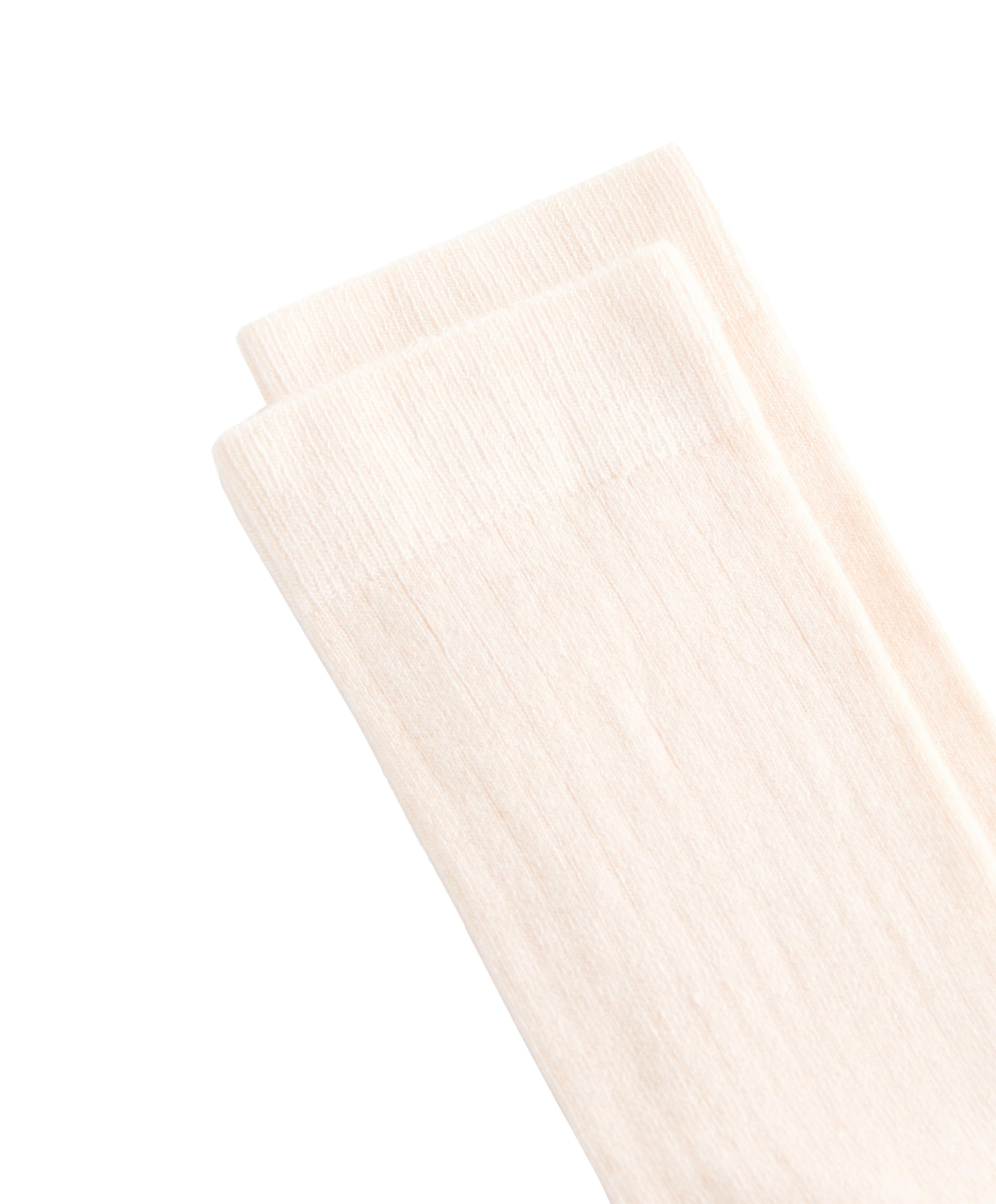 Modal blend classic socks with 13% cashmere — ECRU
