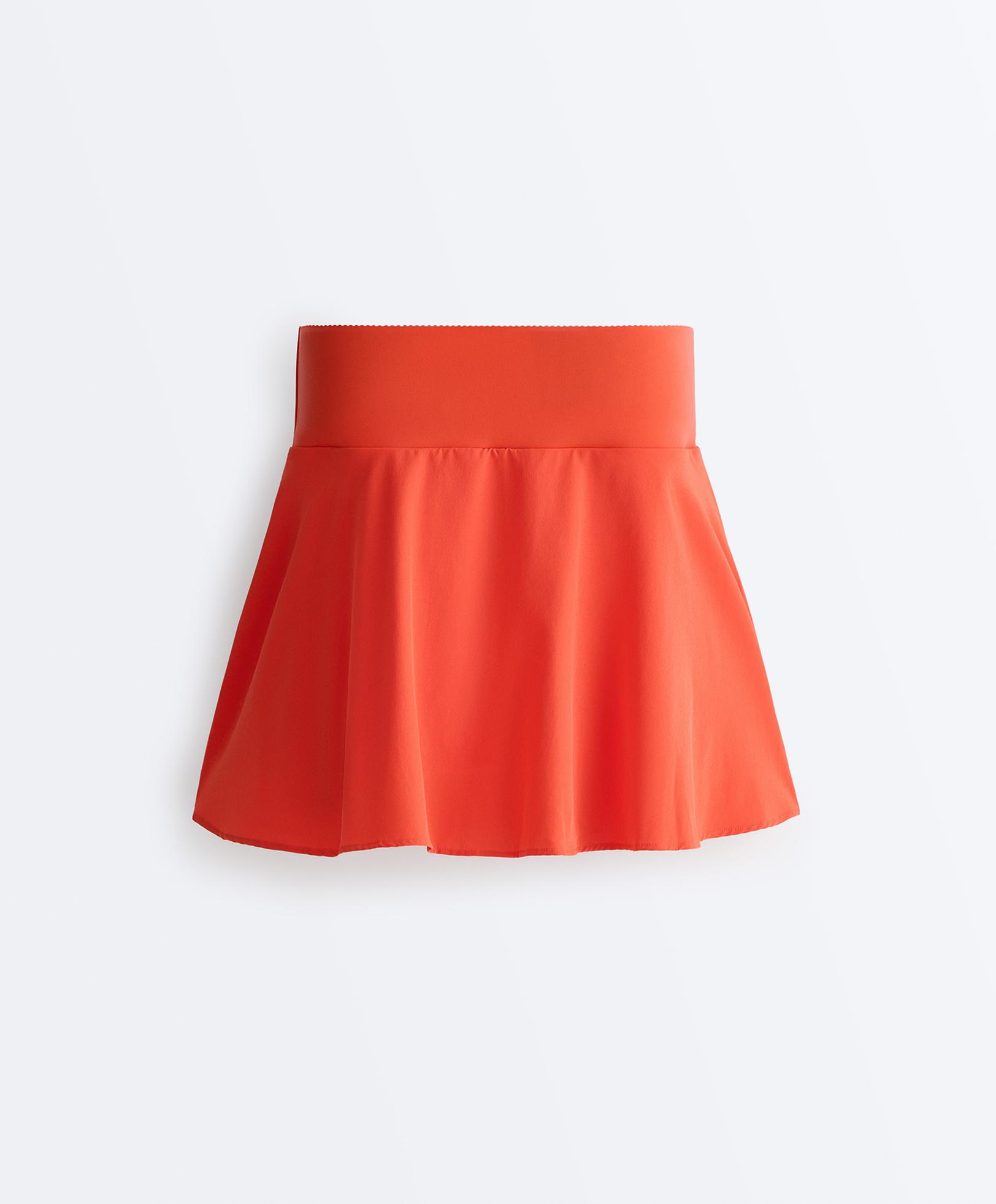 High rise Compressive skirt — BRIGHT ORANGE