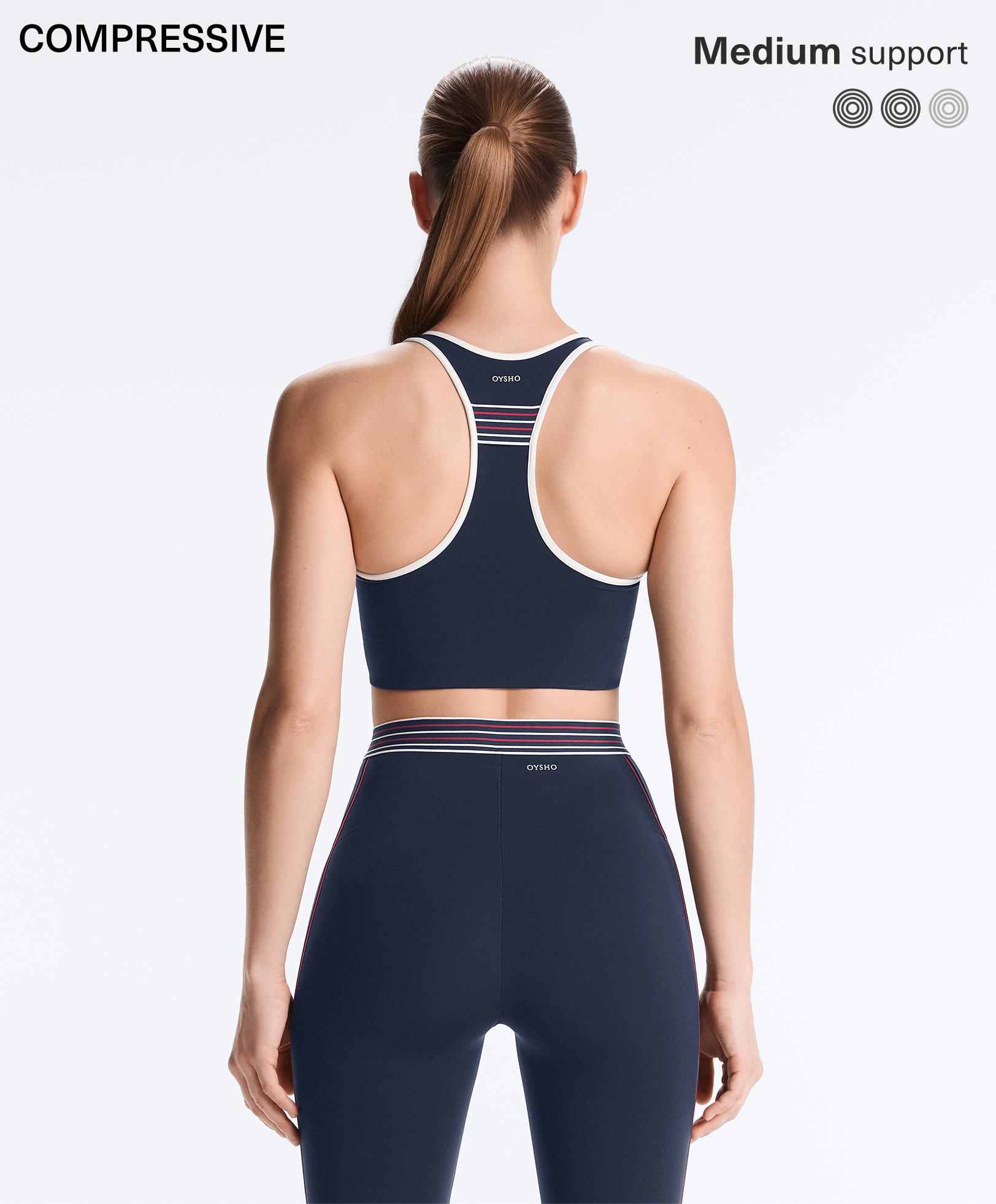 Brassière Compressive à maintien moyen avec bonnets en caoutchouc Brassière Compressive à maintien moyen avec bonnets en caoutchouc