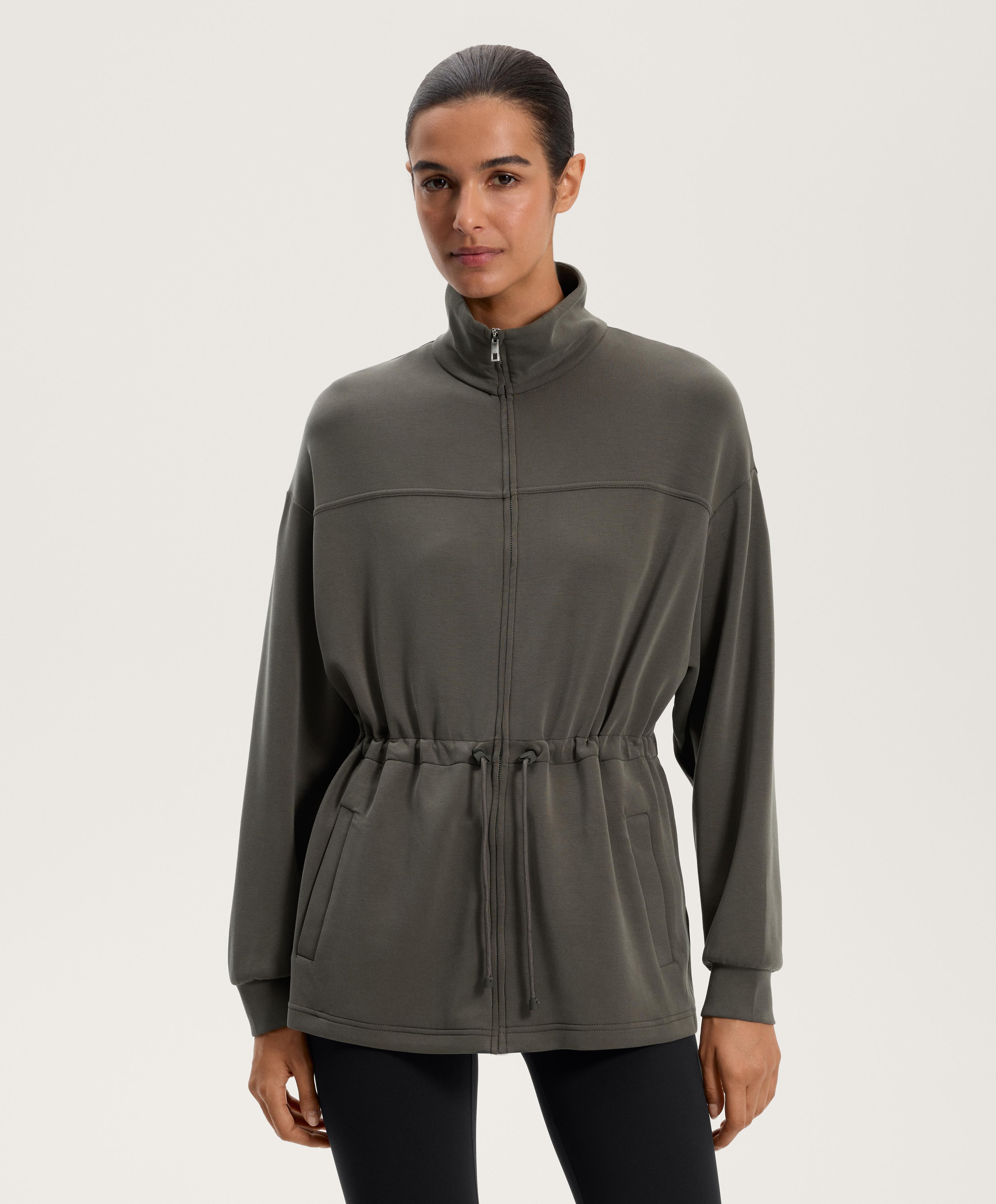 Long soft-touch modal pocket jacket