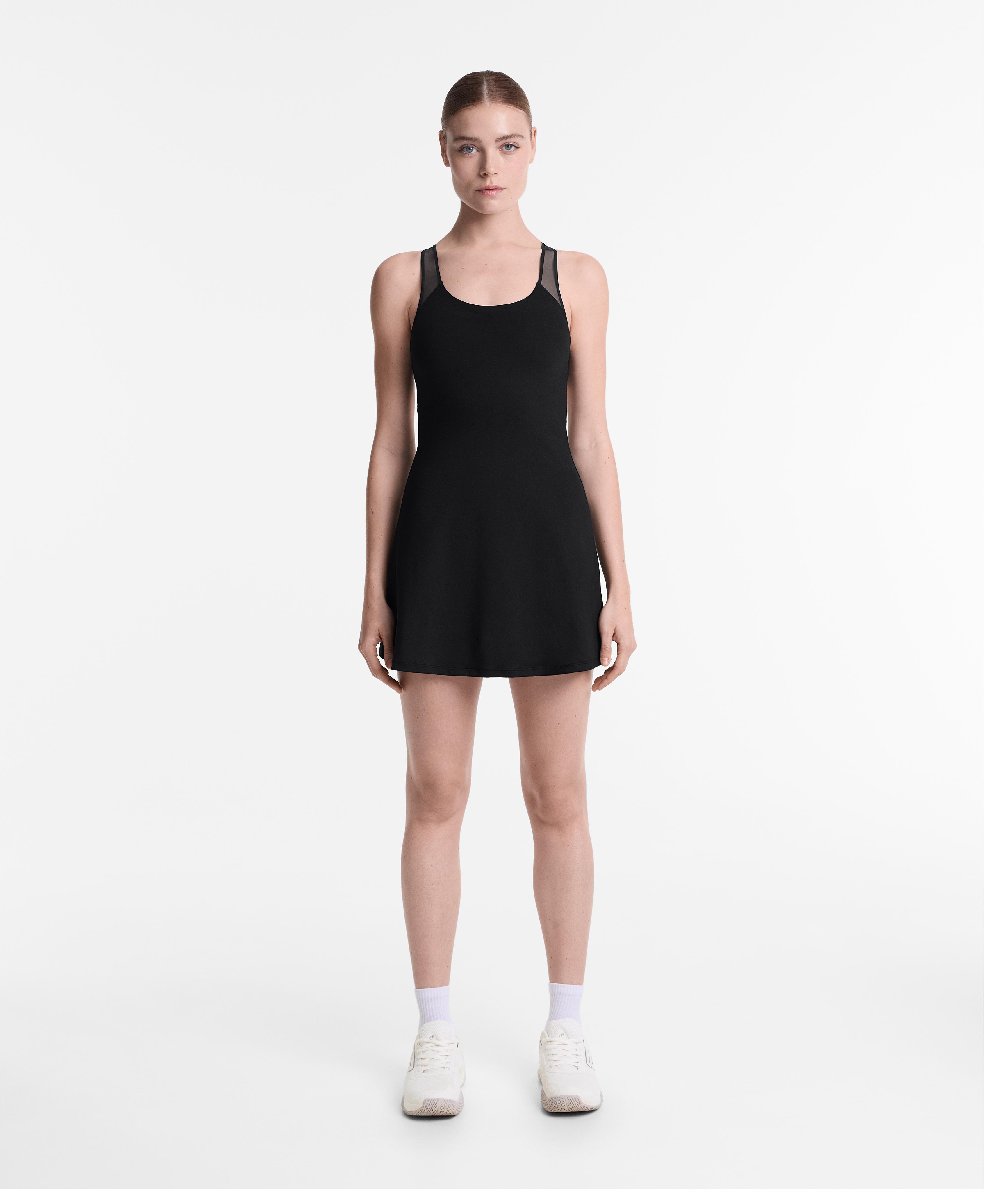 Vestido Corto Vestido Negro Oysho Oysho España Vestido Compresivo