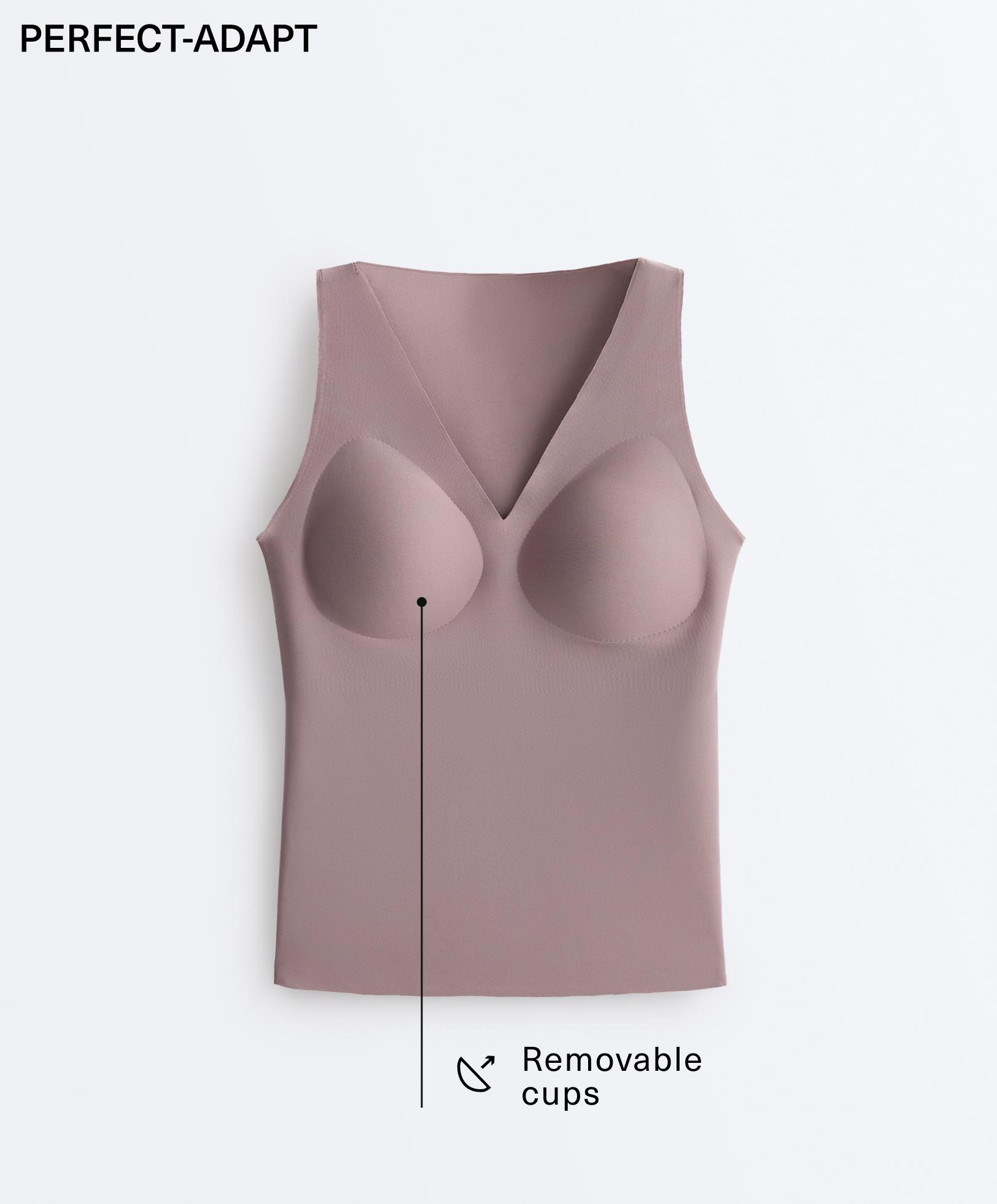 Perfect-adapt strap Tank top — GREY-LILAC