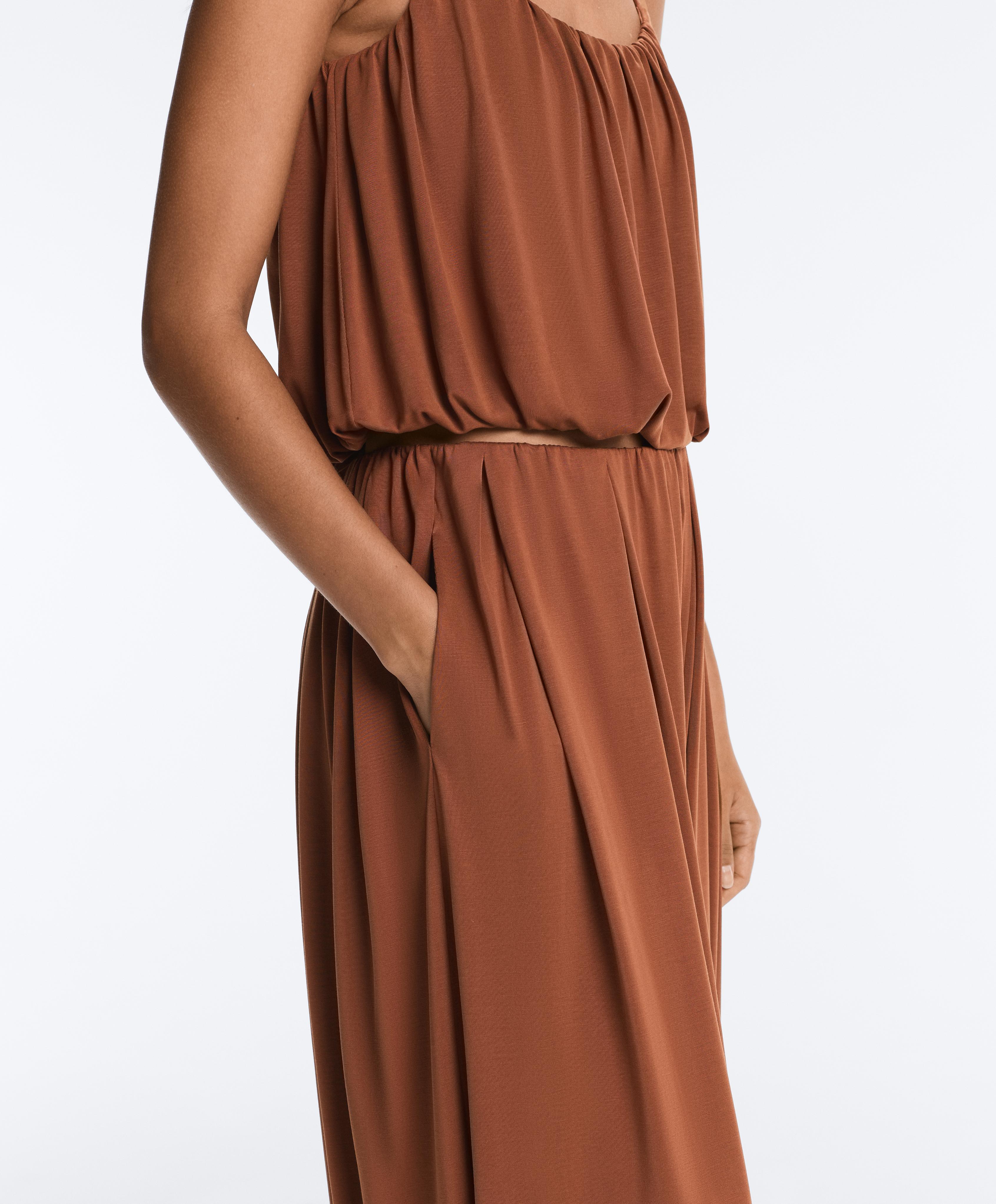 Modal blend Balloon trousers — TERRACOTTA