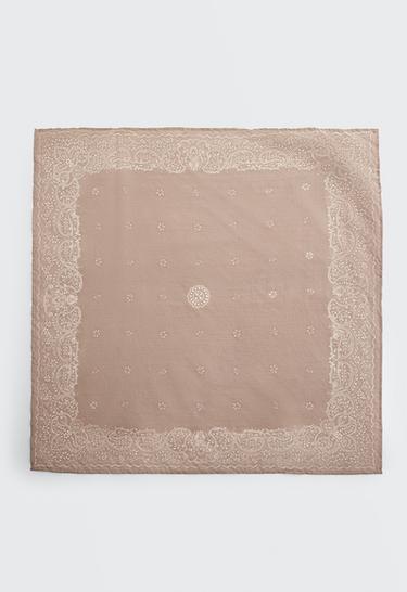 Printed 100% cotton bandana — MINK 2