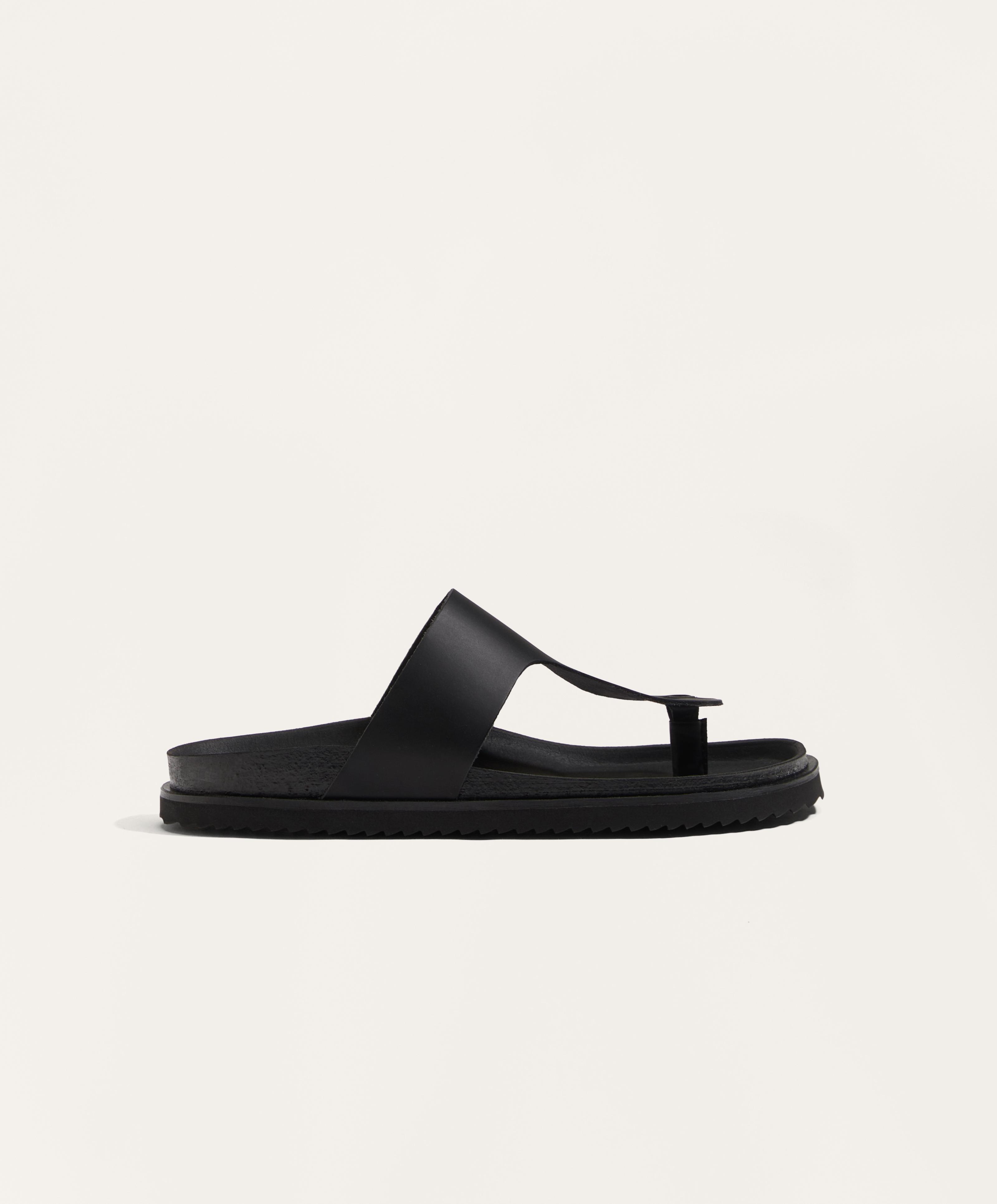 Sandalia piel corte T - Rebajas