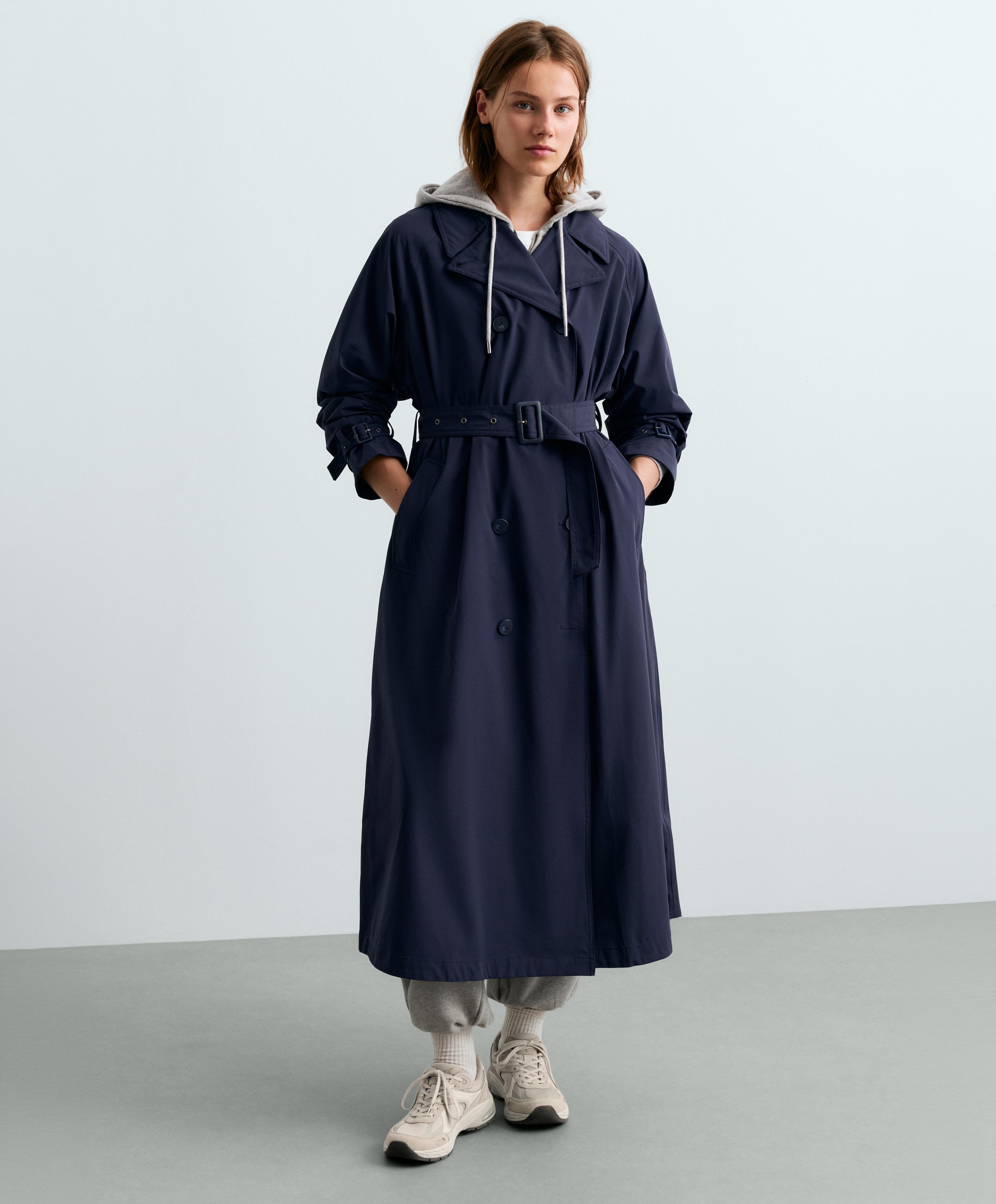 Extra lightweight 10k waterproof long jacket — MIDNIGHT BLUE