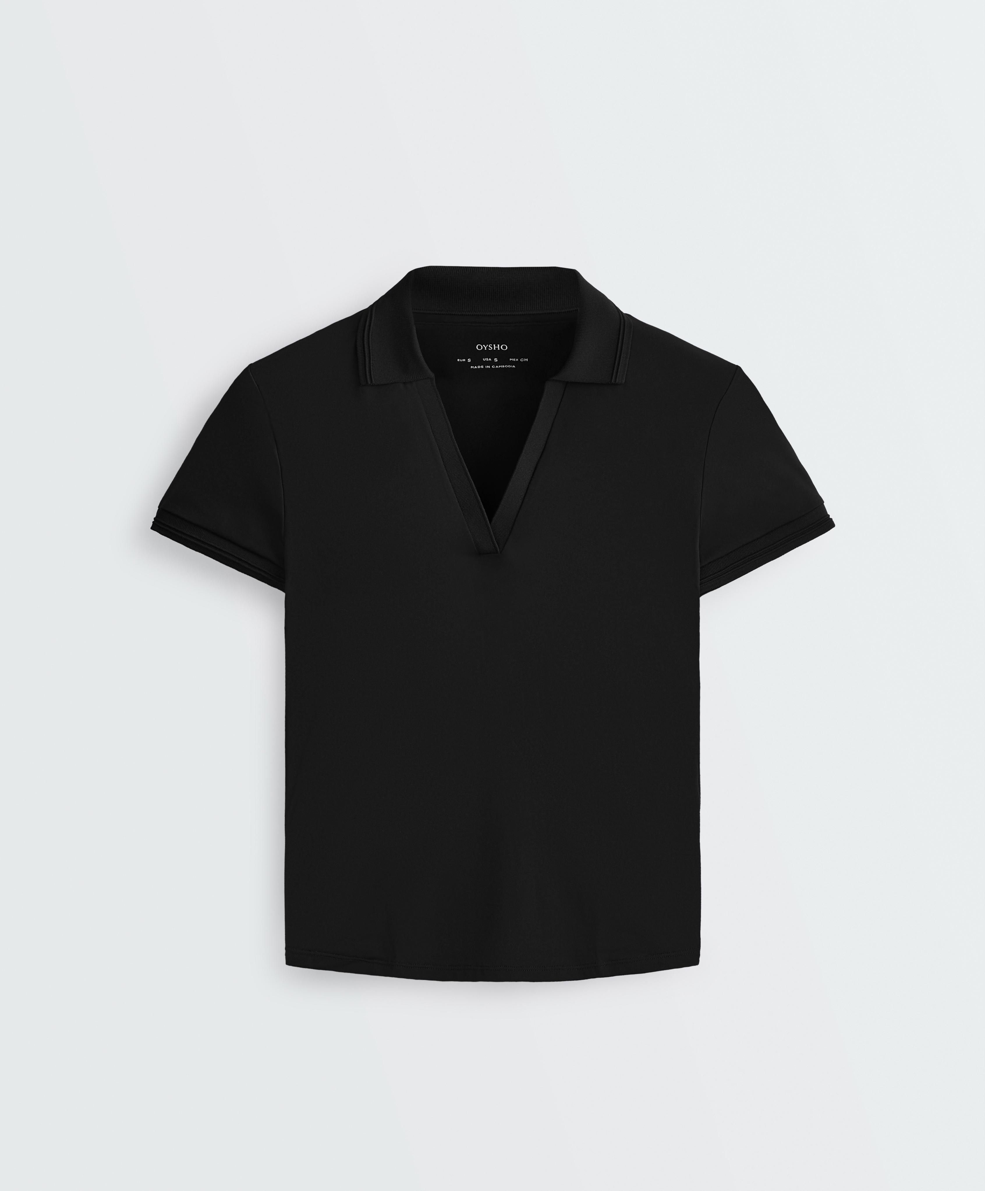 Short-sleeved Comfortlux polo shirt — BLACK