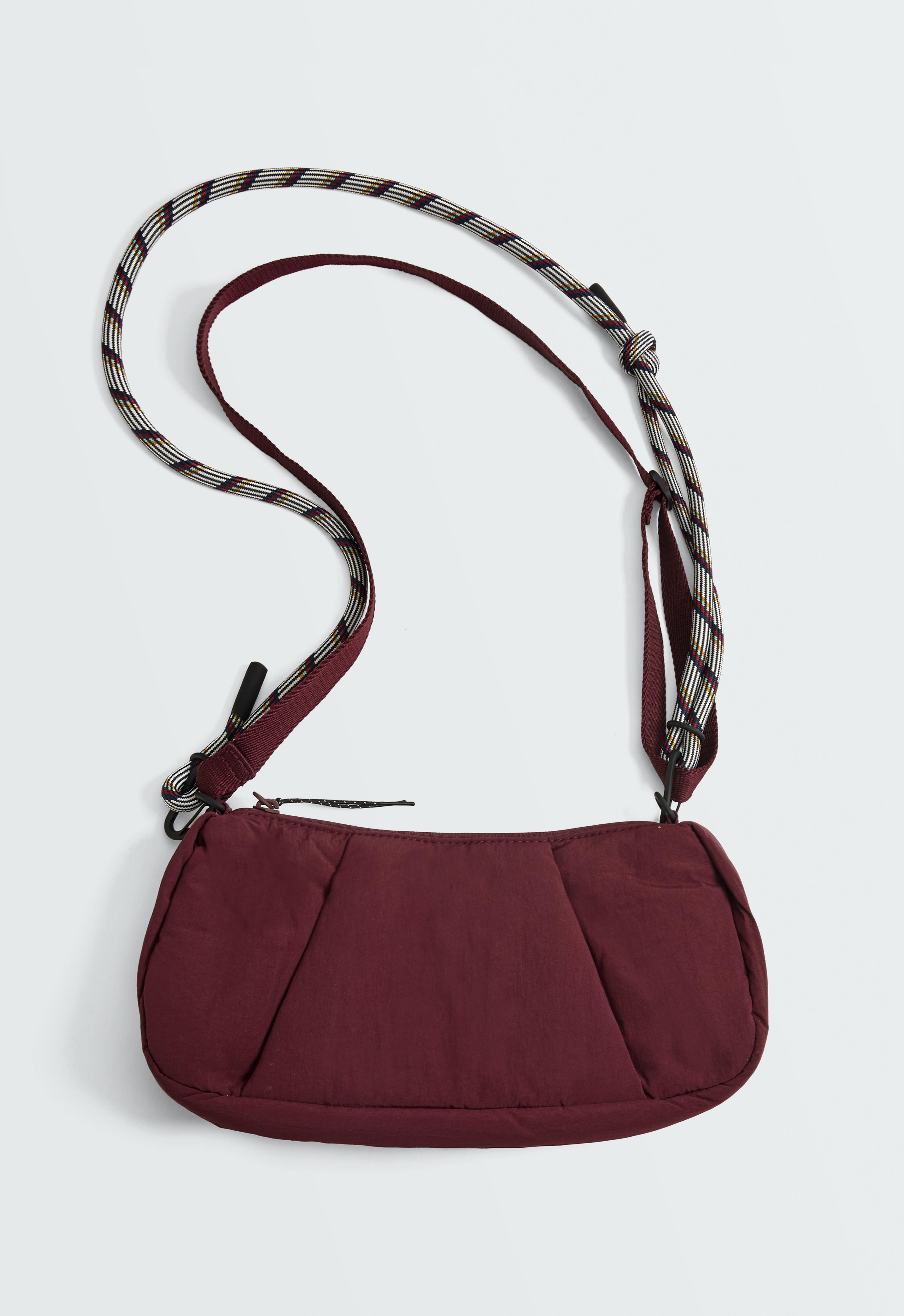Padded crossbody bag — BURGUNDY