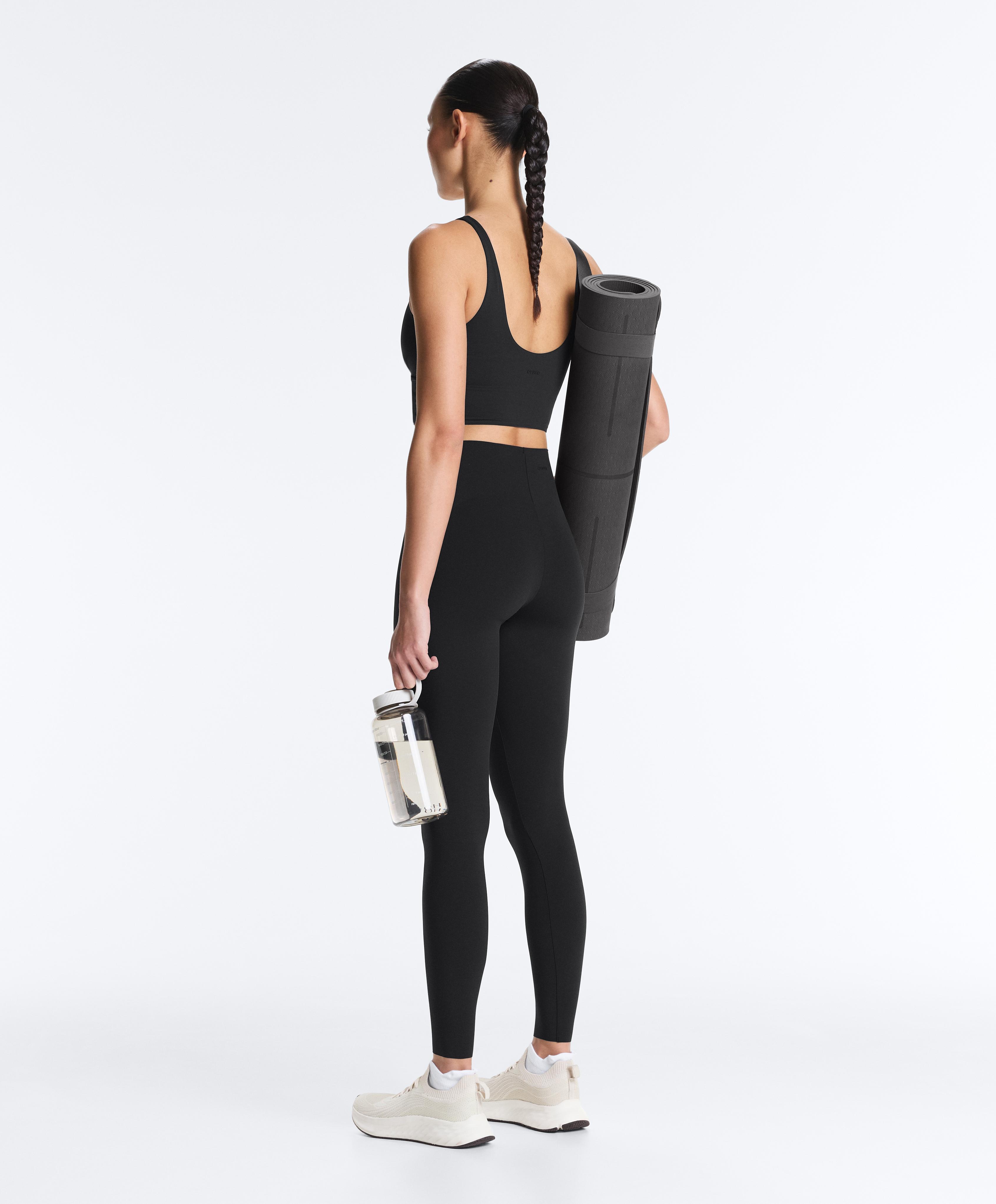 Light Touch crossover tank top — BLACK