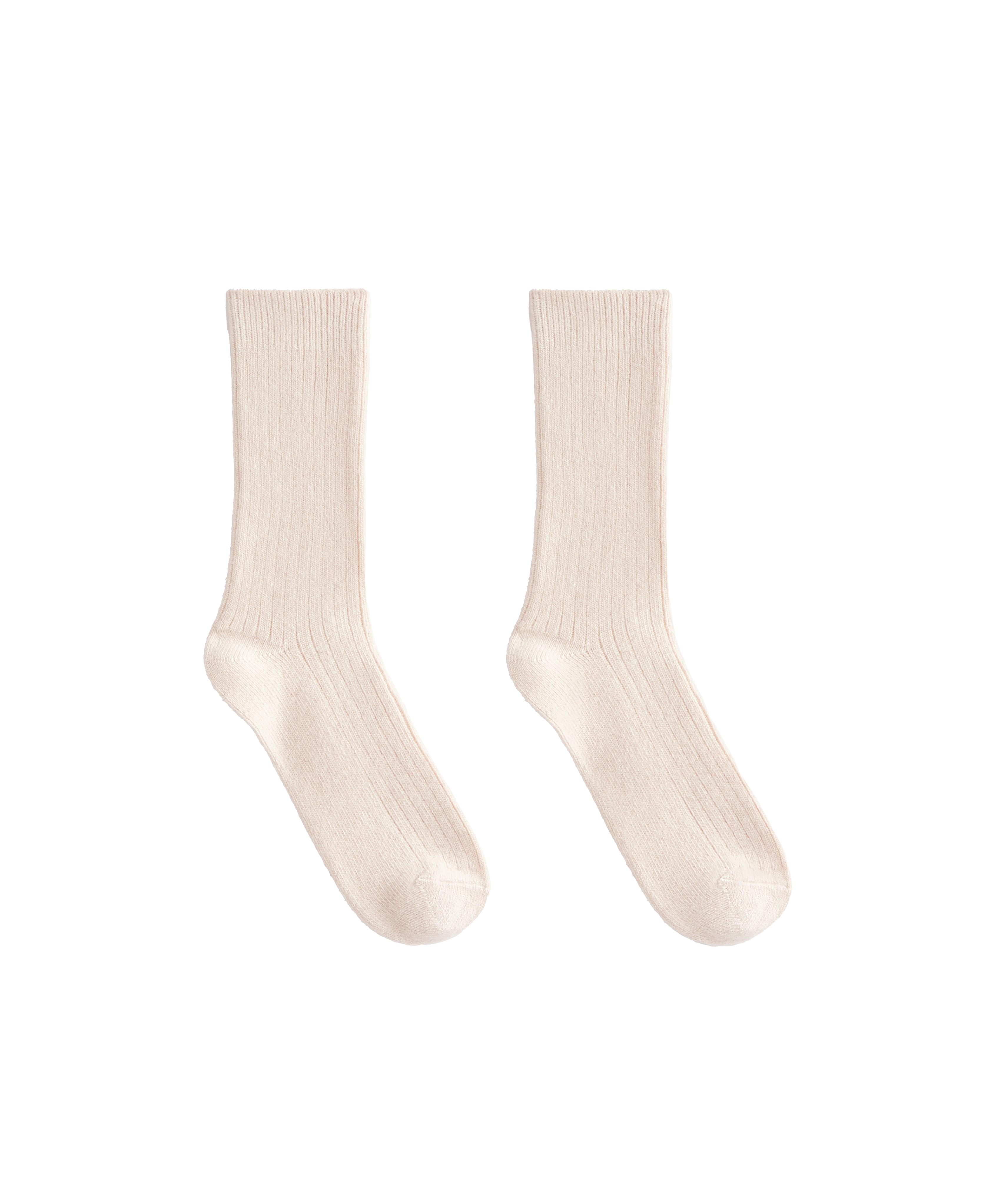 Classic socks 15% cashmere 10% wool — STONE               