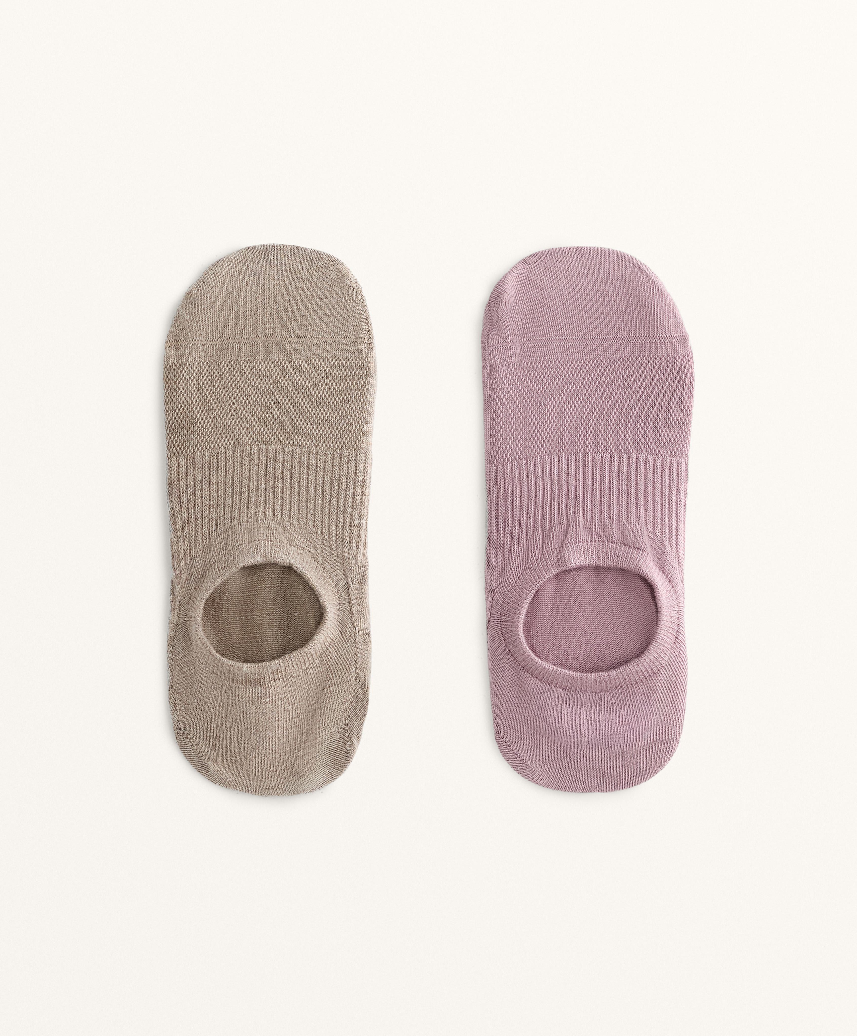 2 Paar Socken für Yoga und Pilates aus Baumwollgemisch