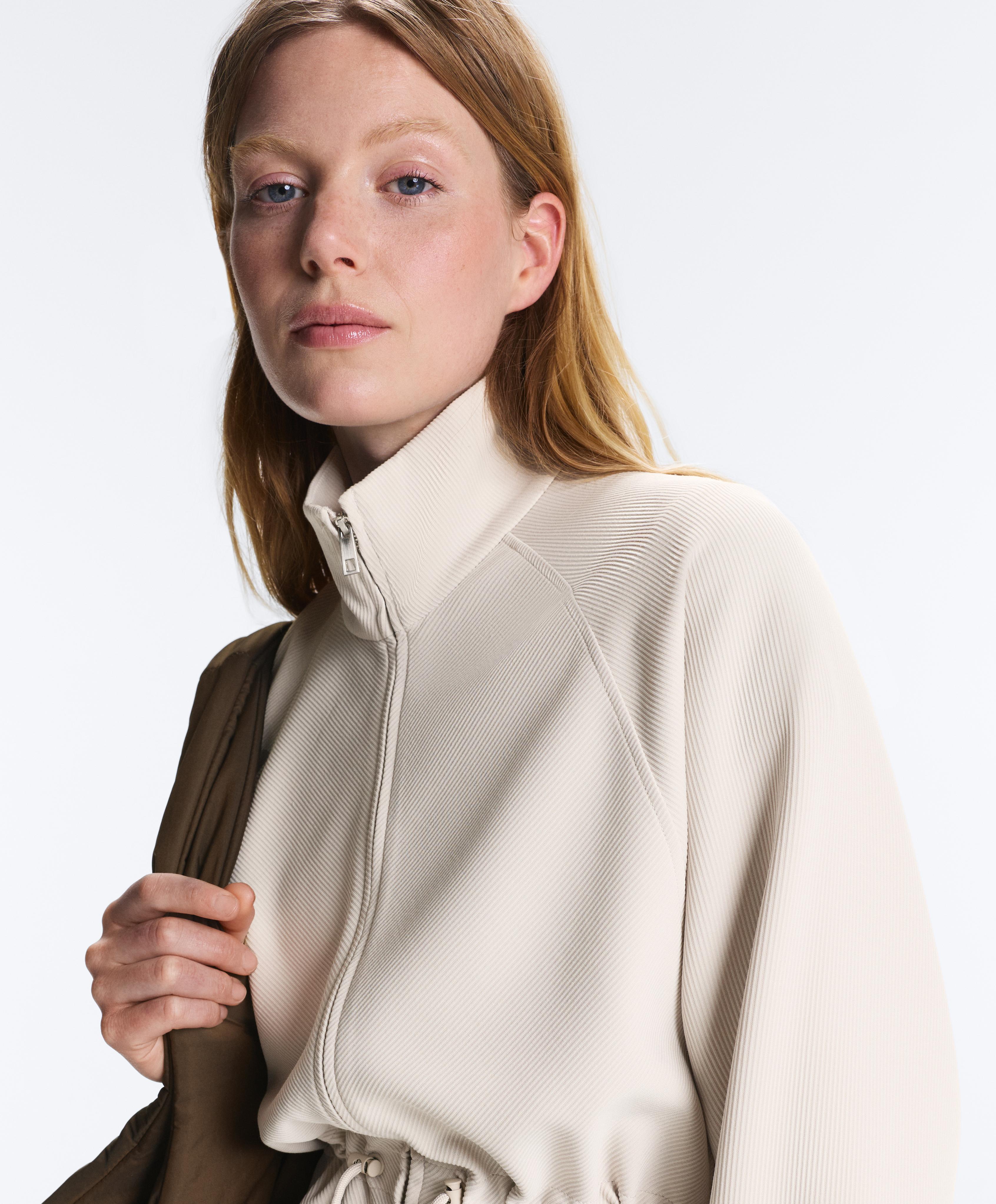 Adjustable waist jacket with 20% modal — PALE MINK