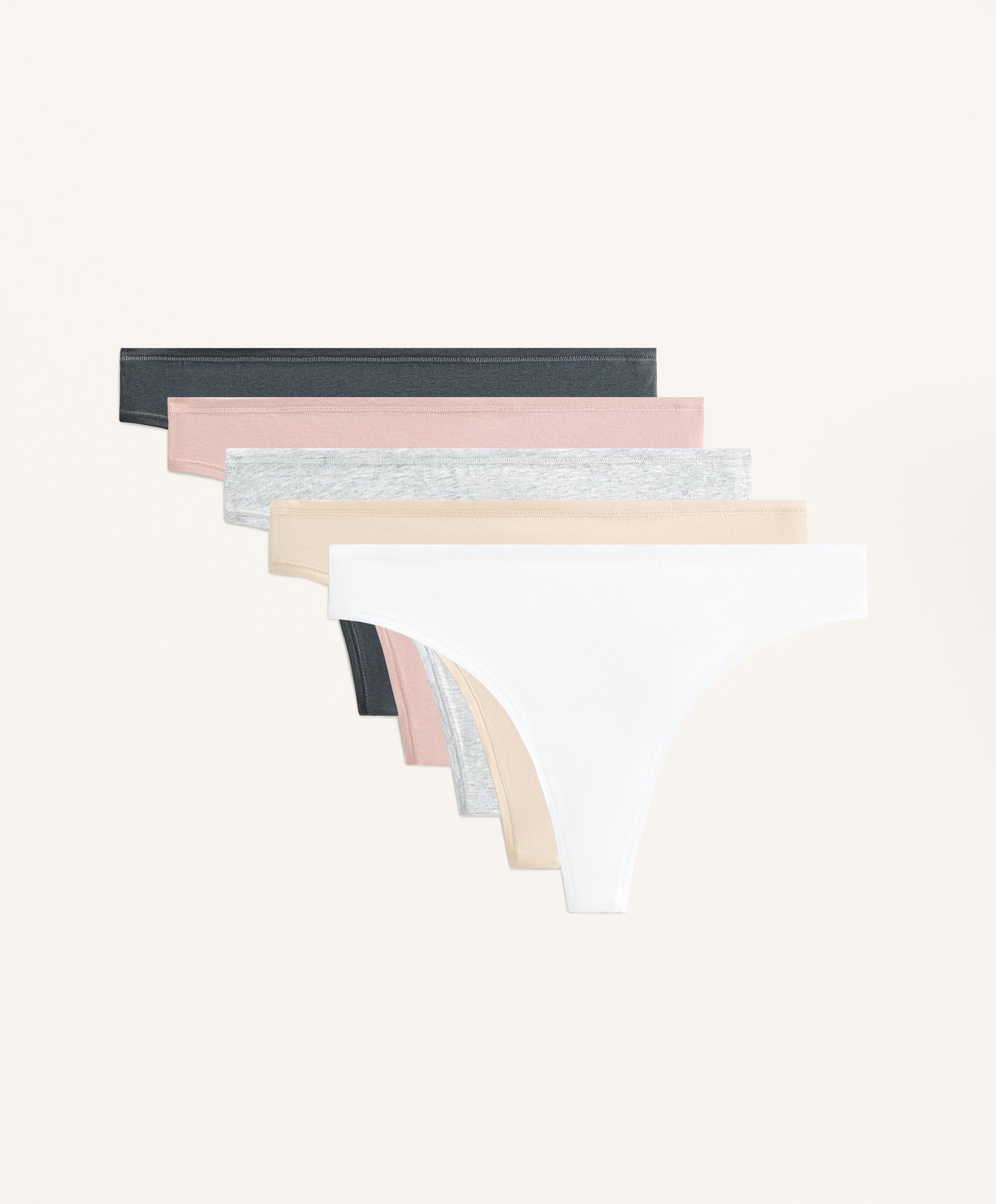 5 bragas tanga mezcla algodón