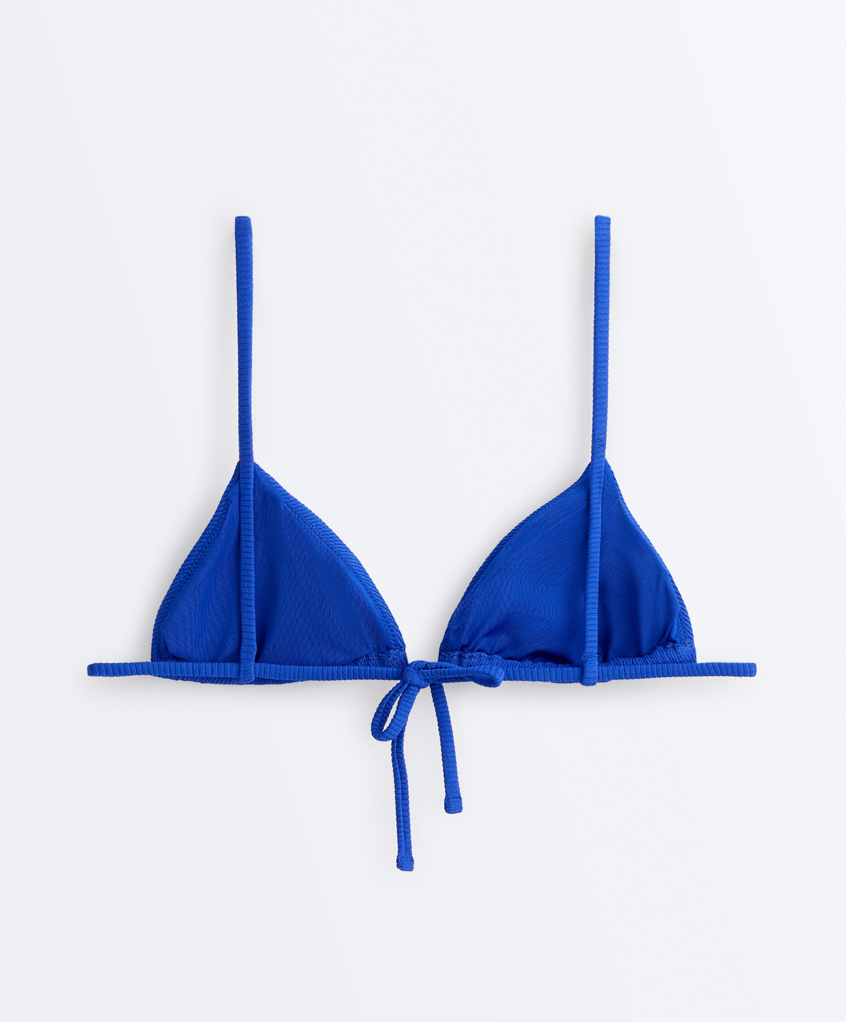 Rib triangle bikini — ELECTRIC BLUE