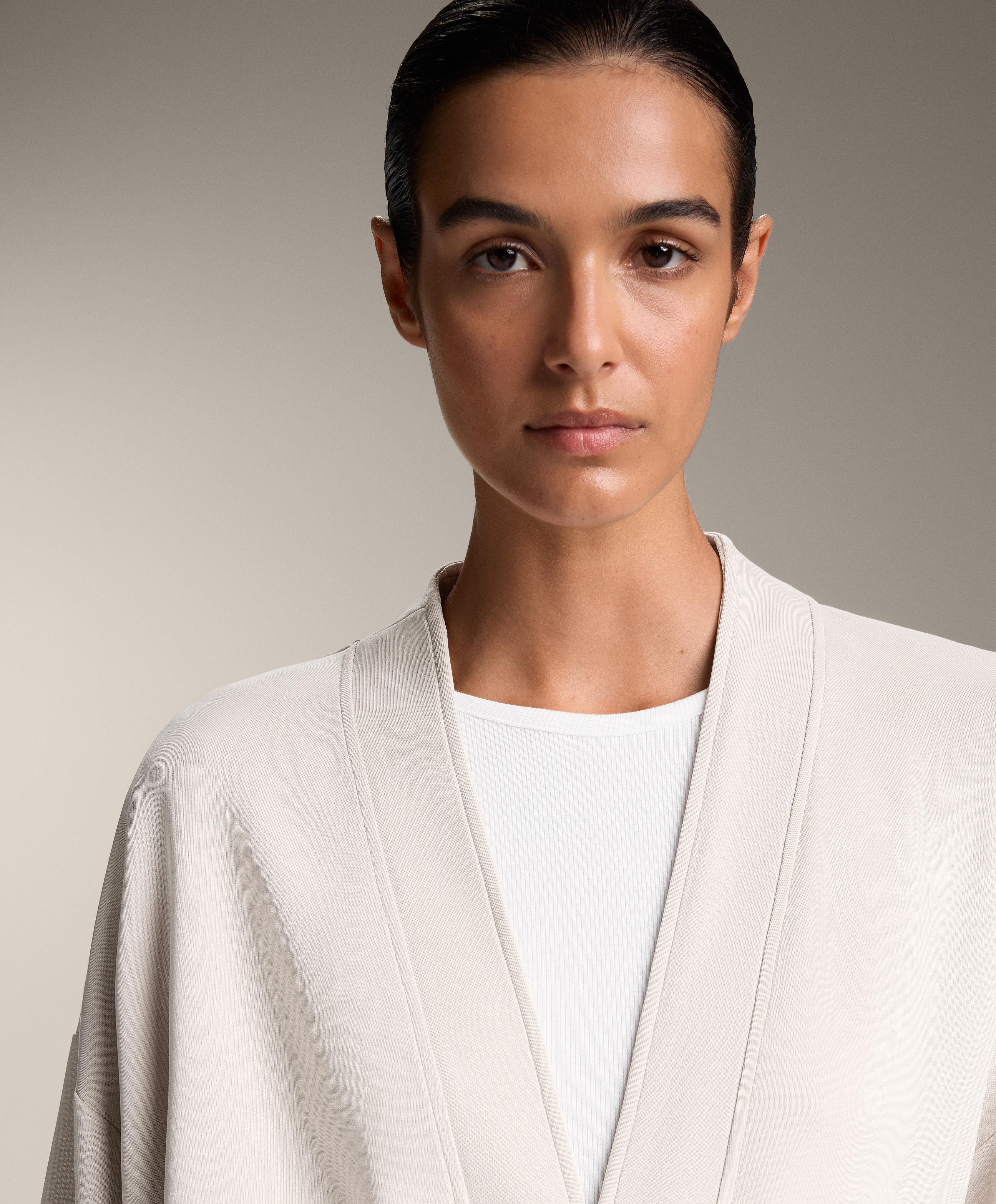 Long kimono jacket with soft-touch modal - Sale Long kimono jacket with soft-touch modal - Sale