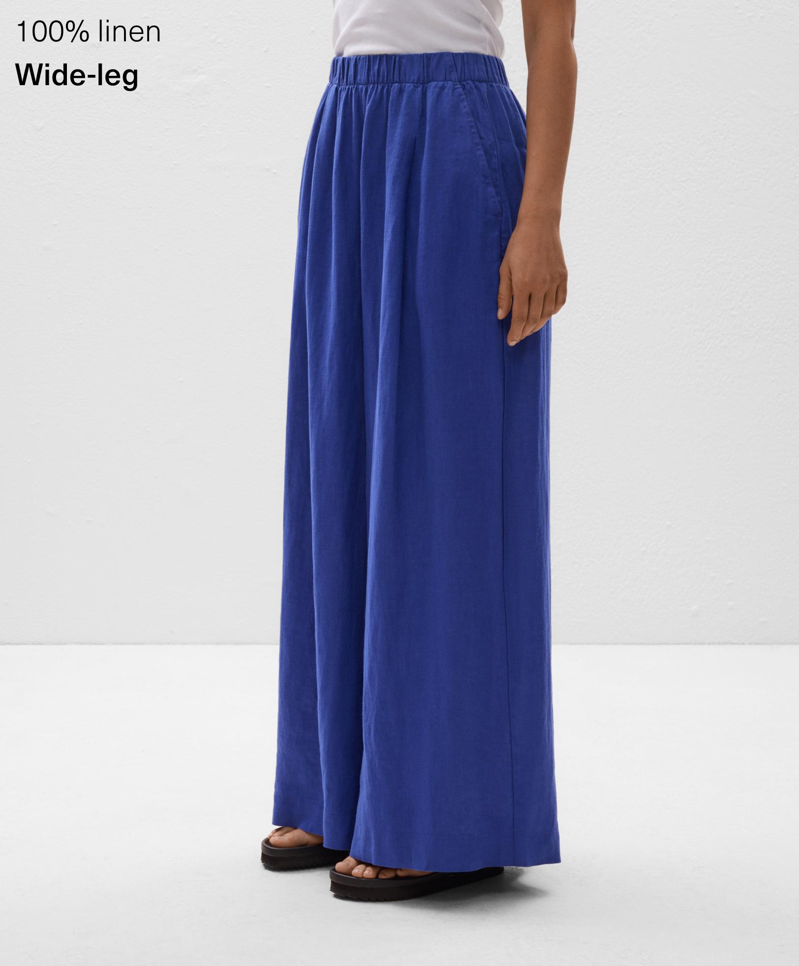 100% linen wide-leg trousers 100% linen wide-leg trousers