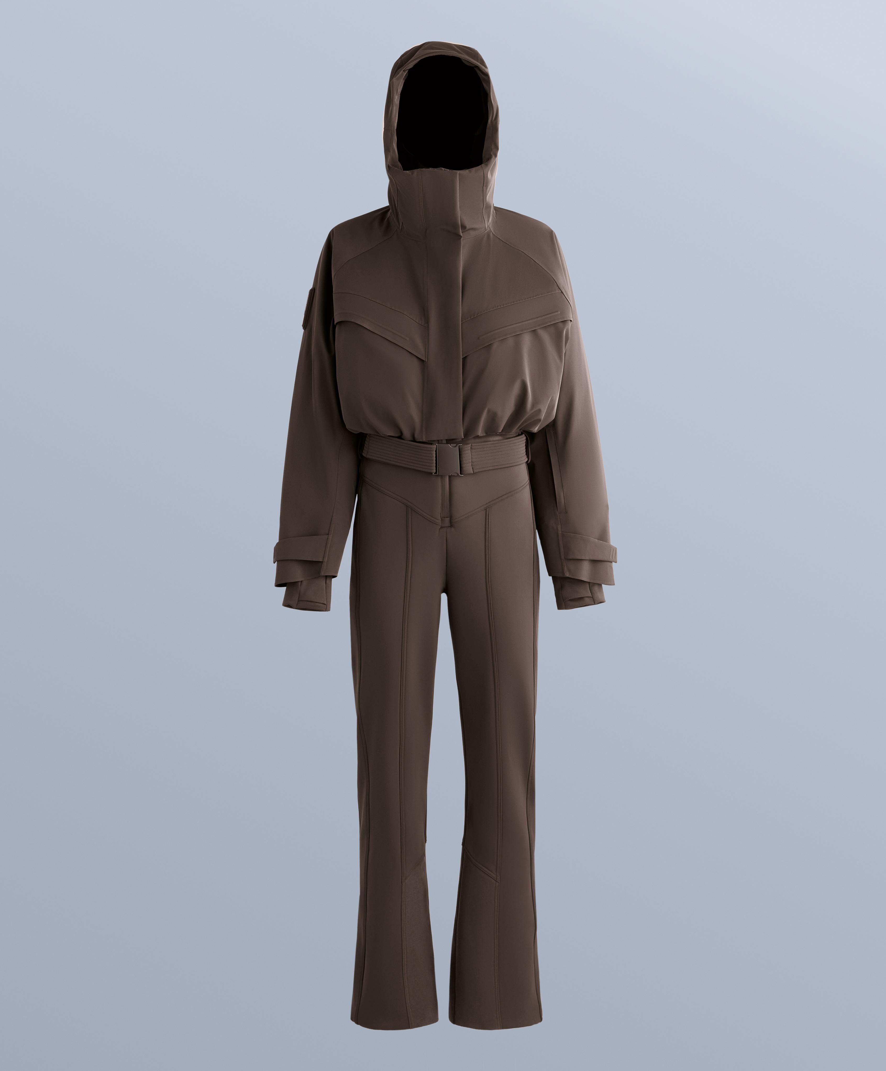 Primaloft® SKI water-resistant performance jumpsuit — DARK BROWN