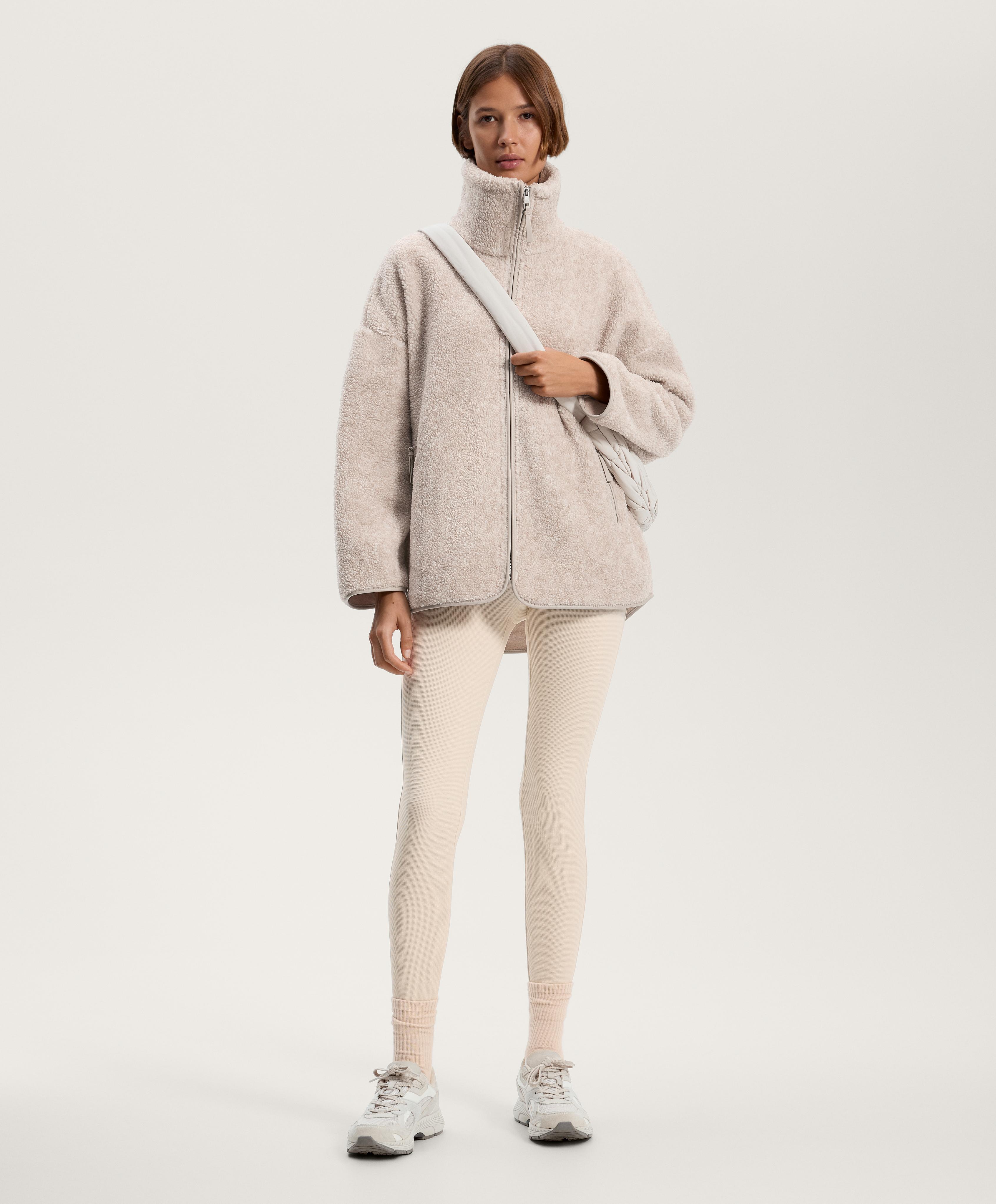 Jaqueta oversize d'imitació de pell d'anyell