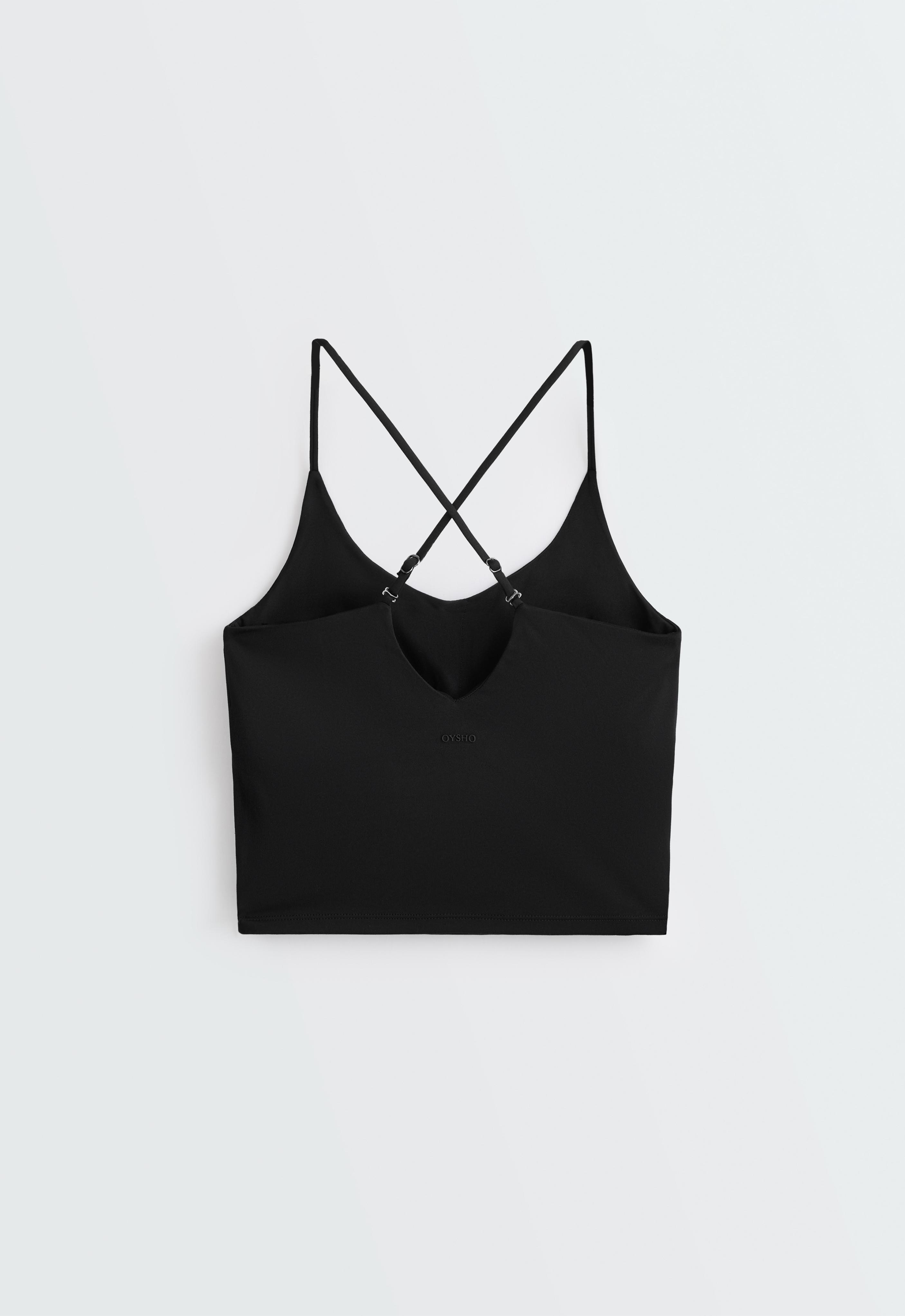 Comfortlux tank top with adjustable straps — BLACK