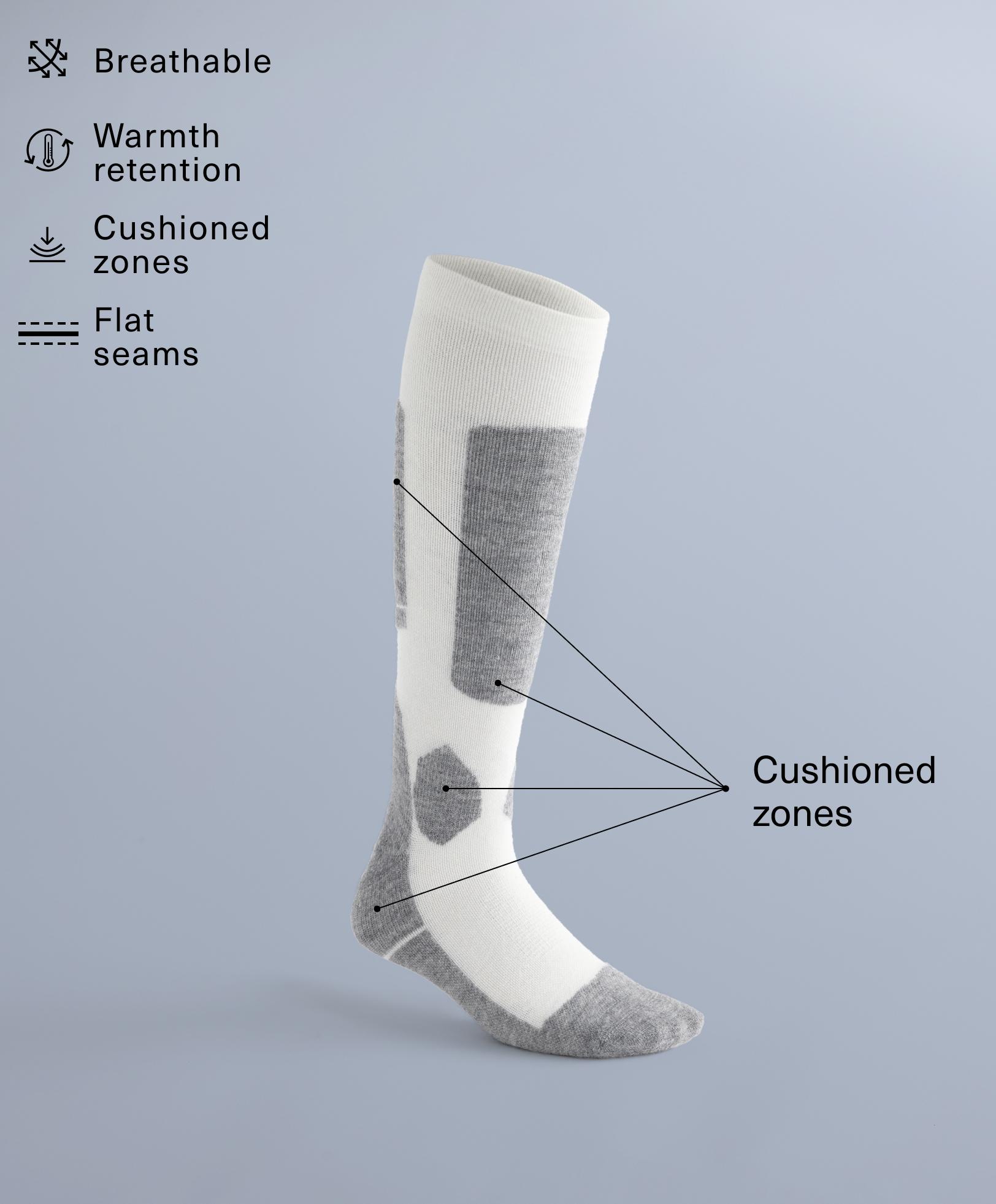 Calcetín alto ski mezcla estambre WOOLMARK®