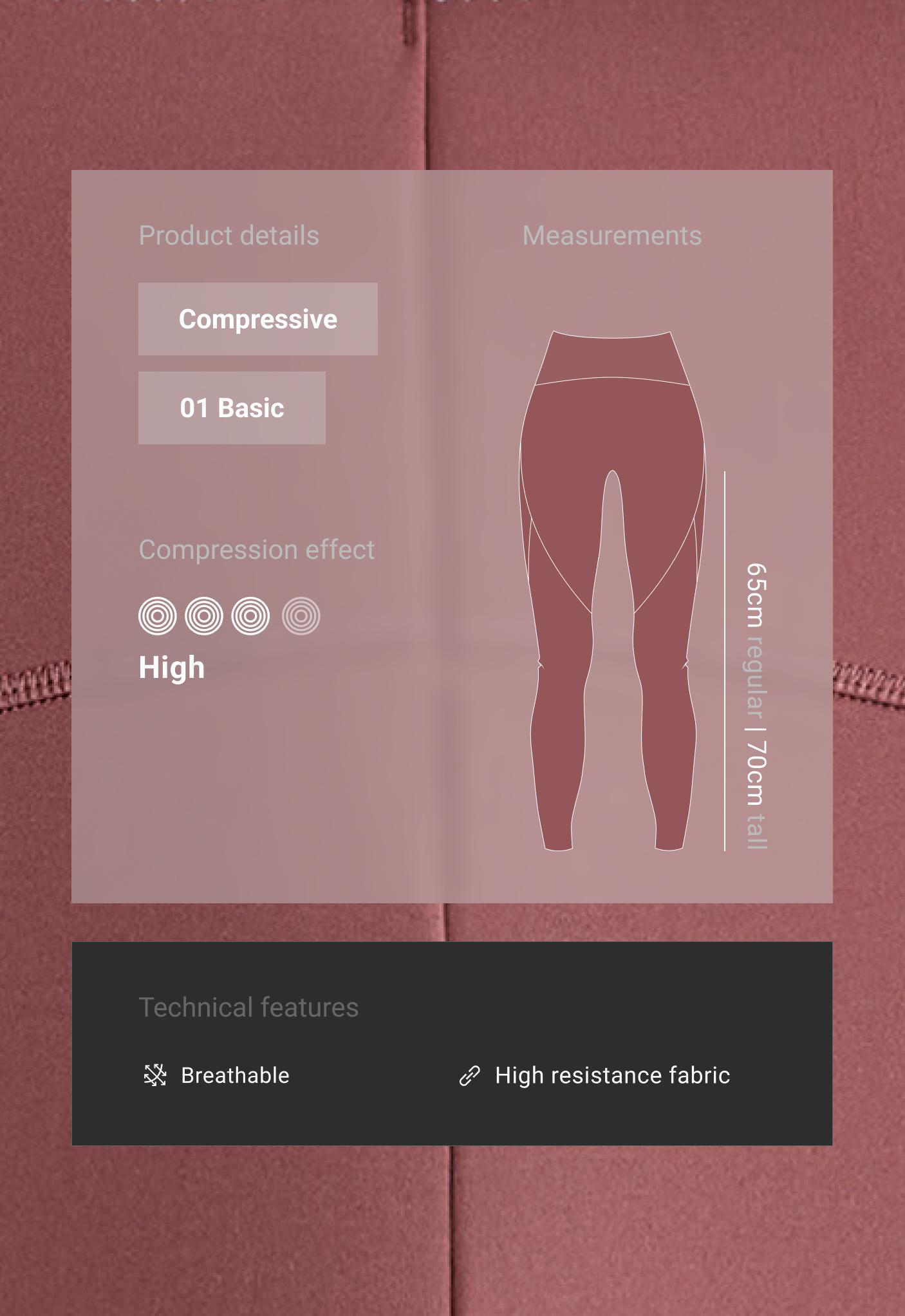 Leggings alla caviglia High rise Compressive basic