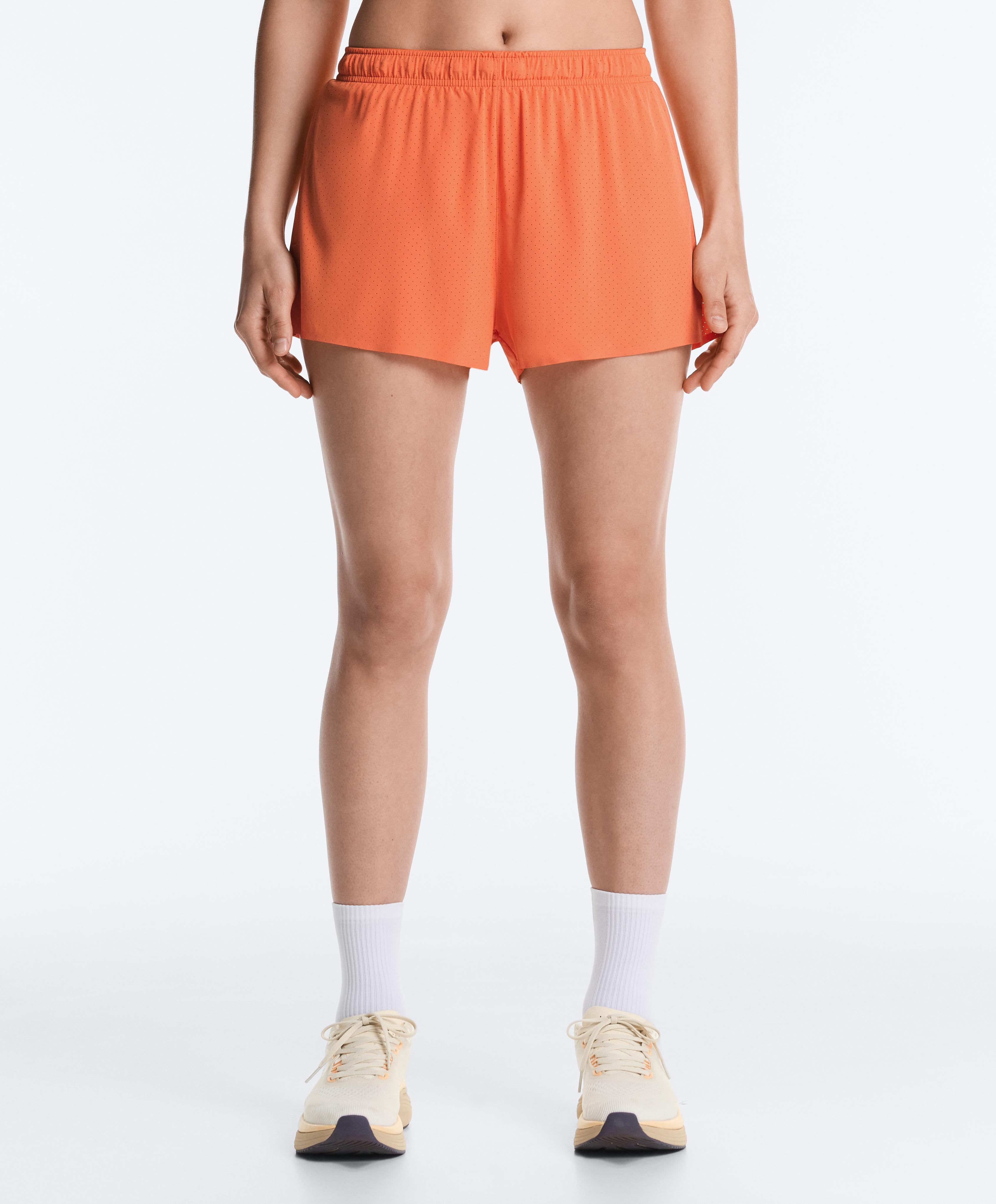 Mid-rise 7cm technical shorts — WASHED ORANGE