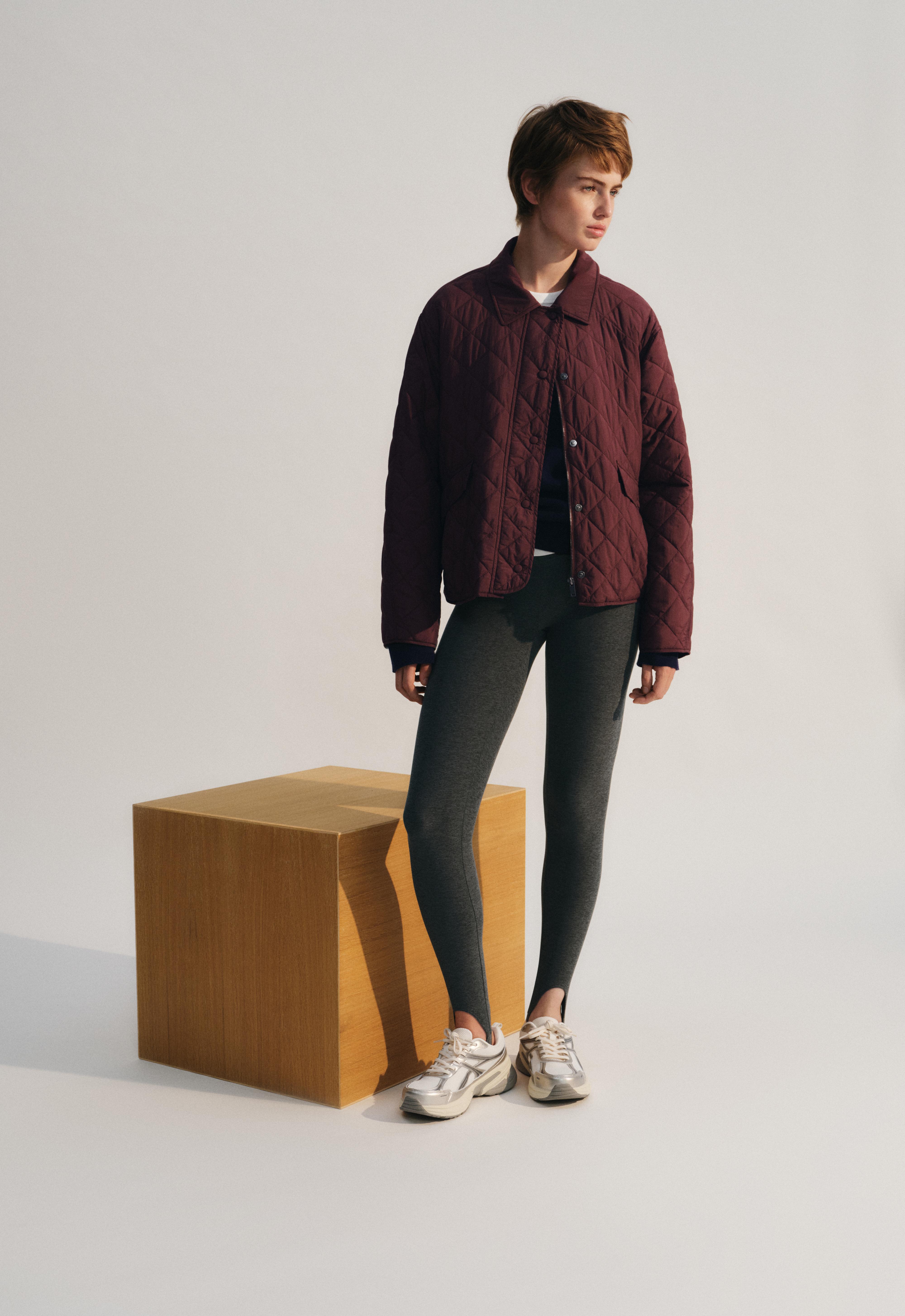 FELLEX® AEROGEL midi boxy padded jacket — BURGUNDY