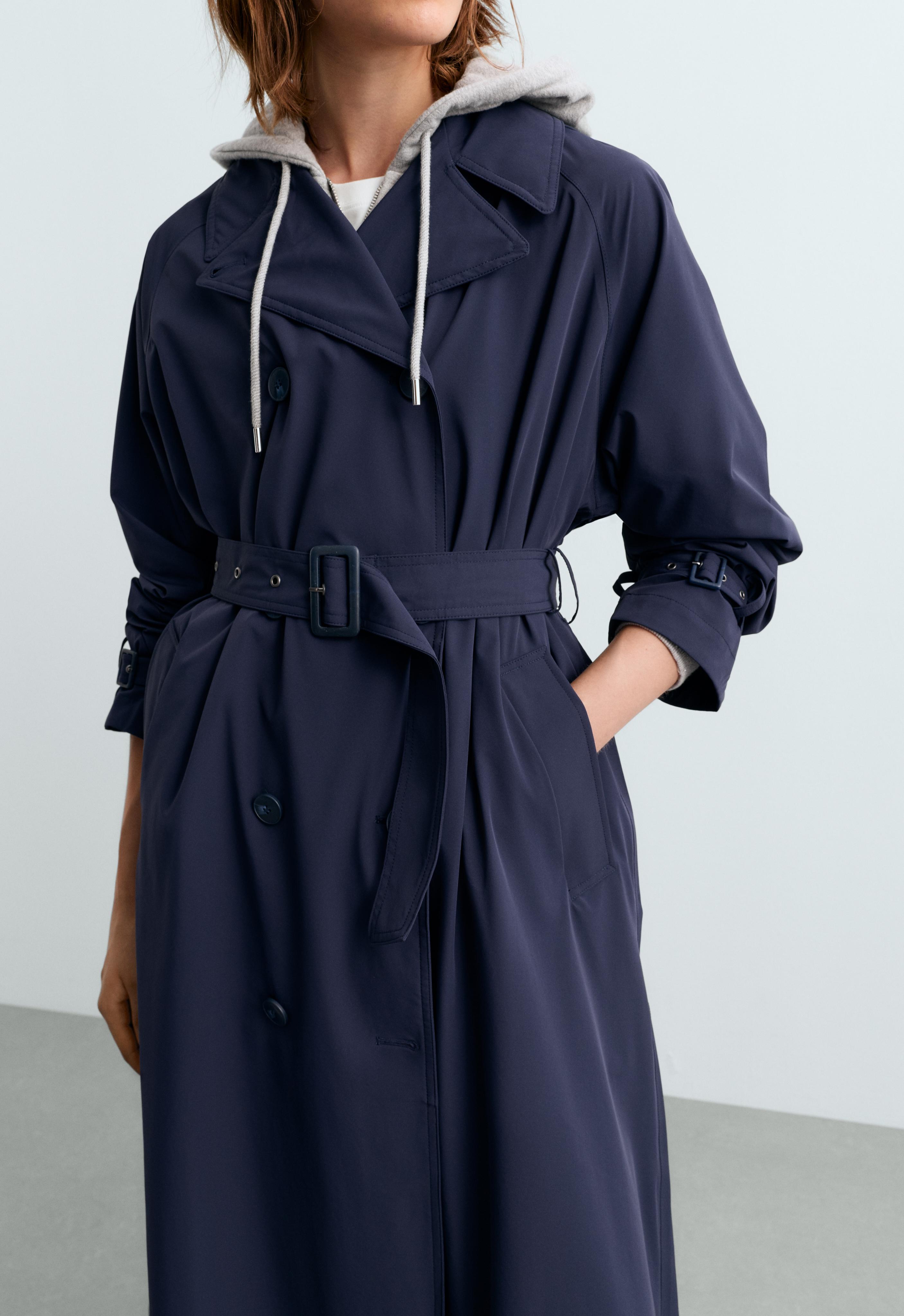 Extra lightweight 10k waterproof long jacket — MIDNIGHT BLUE