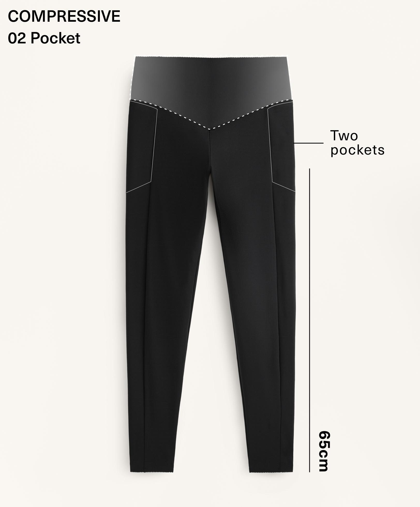 Leggings alla caviglia high rise Compressive pocket 65 cm