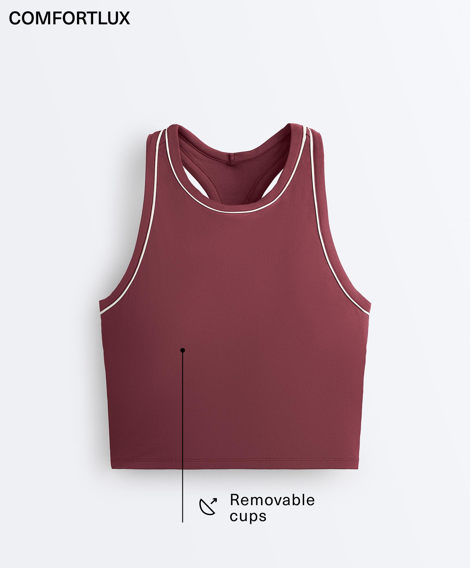 Comfortlux halterneck tank top — CHERRY