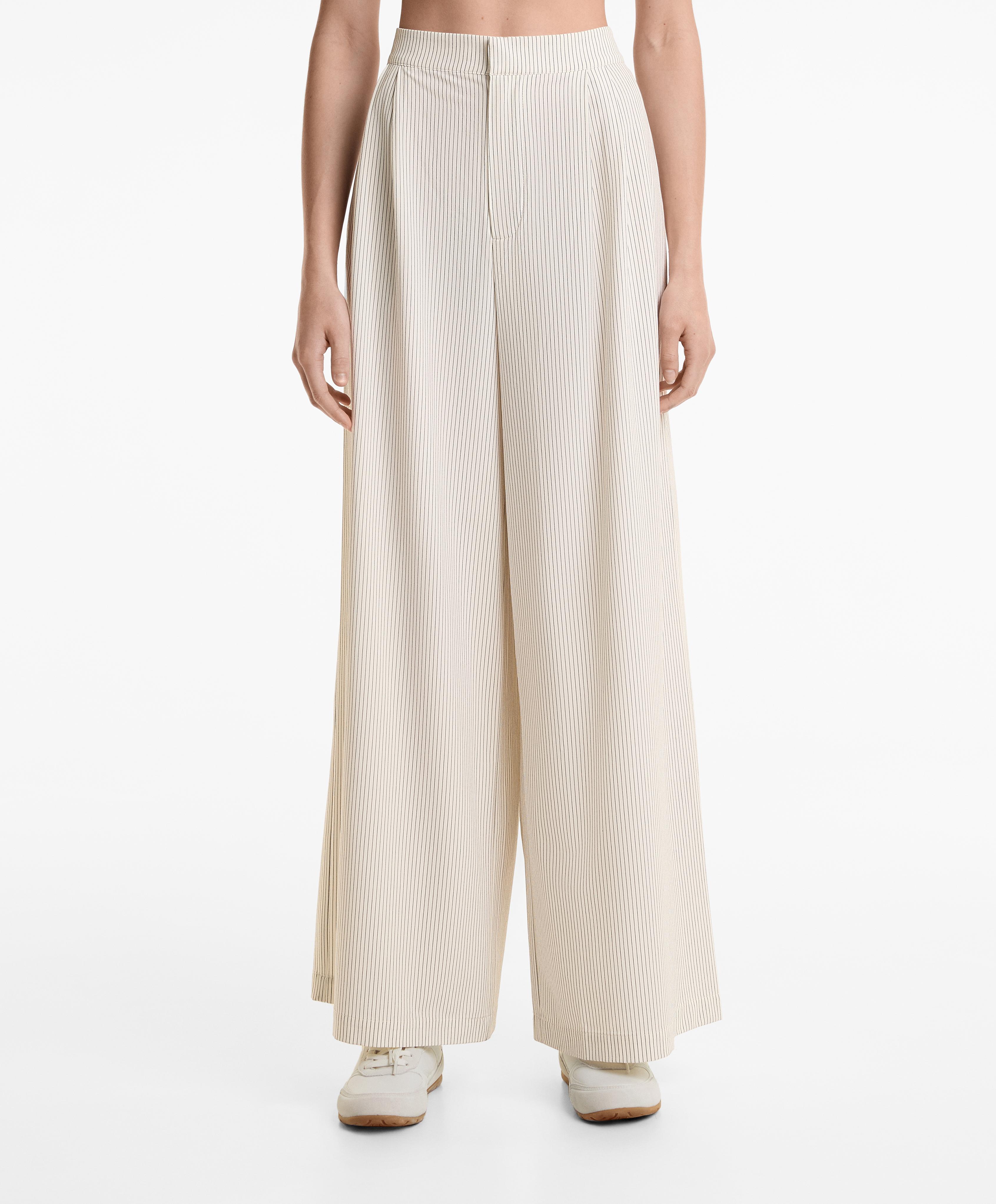Pantalon large rayure verticale Pantalon large rayure verticale