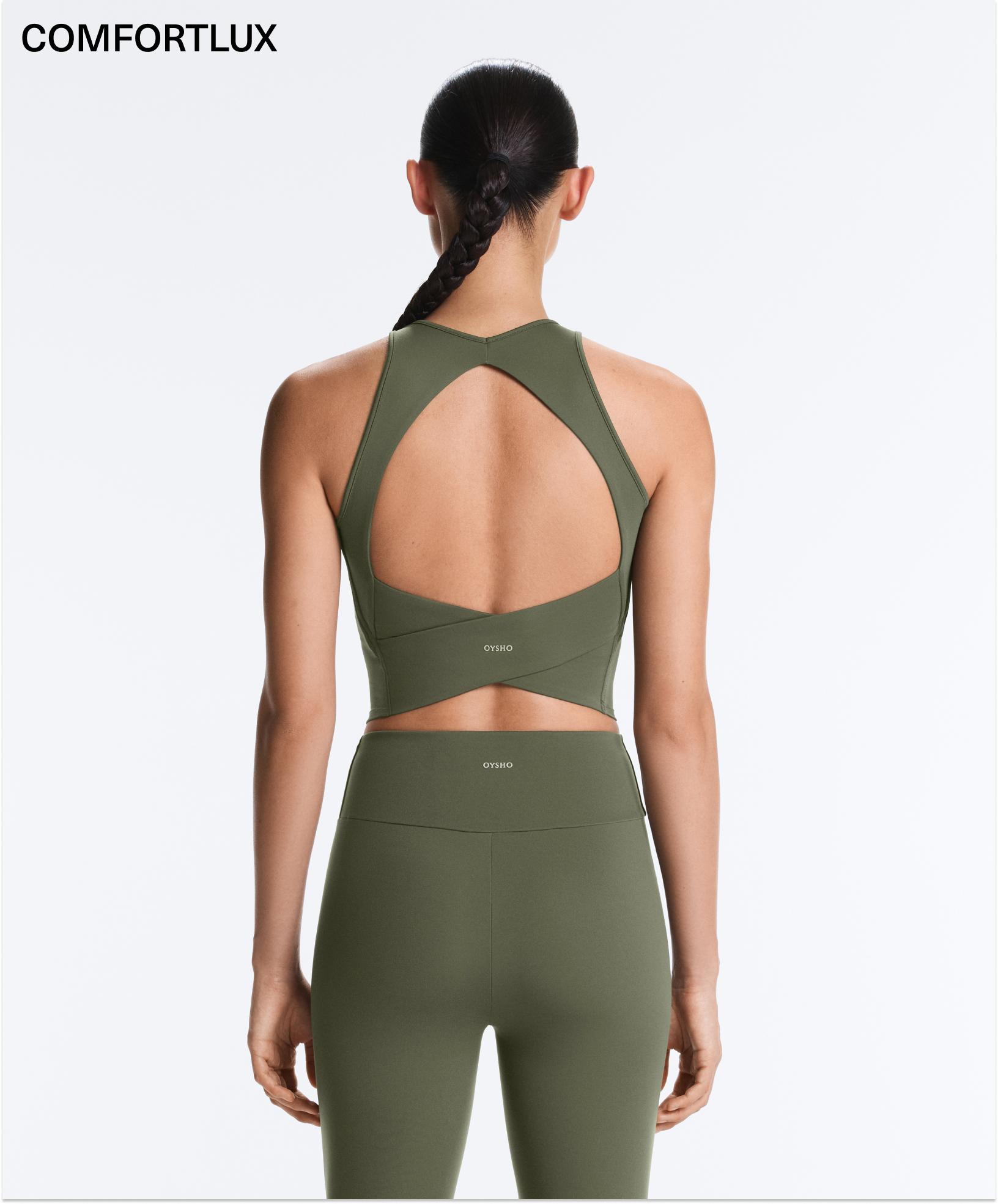 Comfortlux open back halter tank top