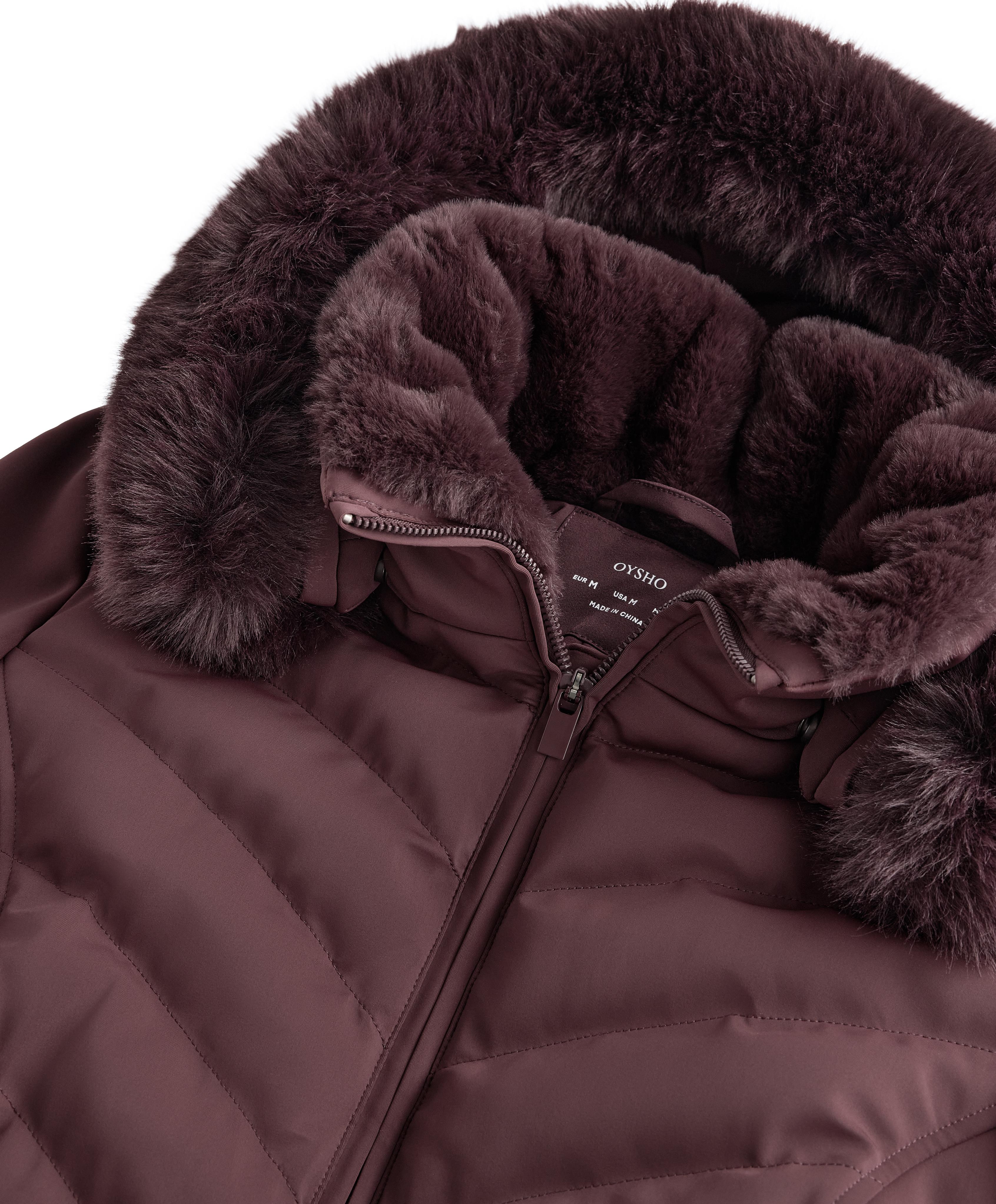 Primaloft® SKI water-resistant super-fitted jacket — DARK WINE RED